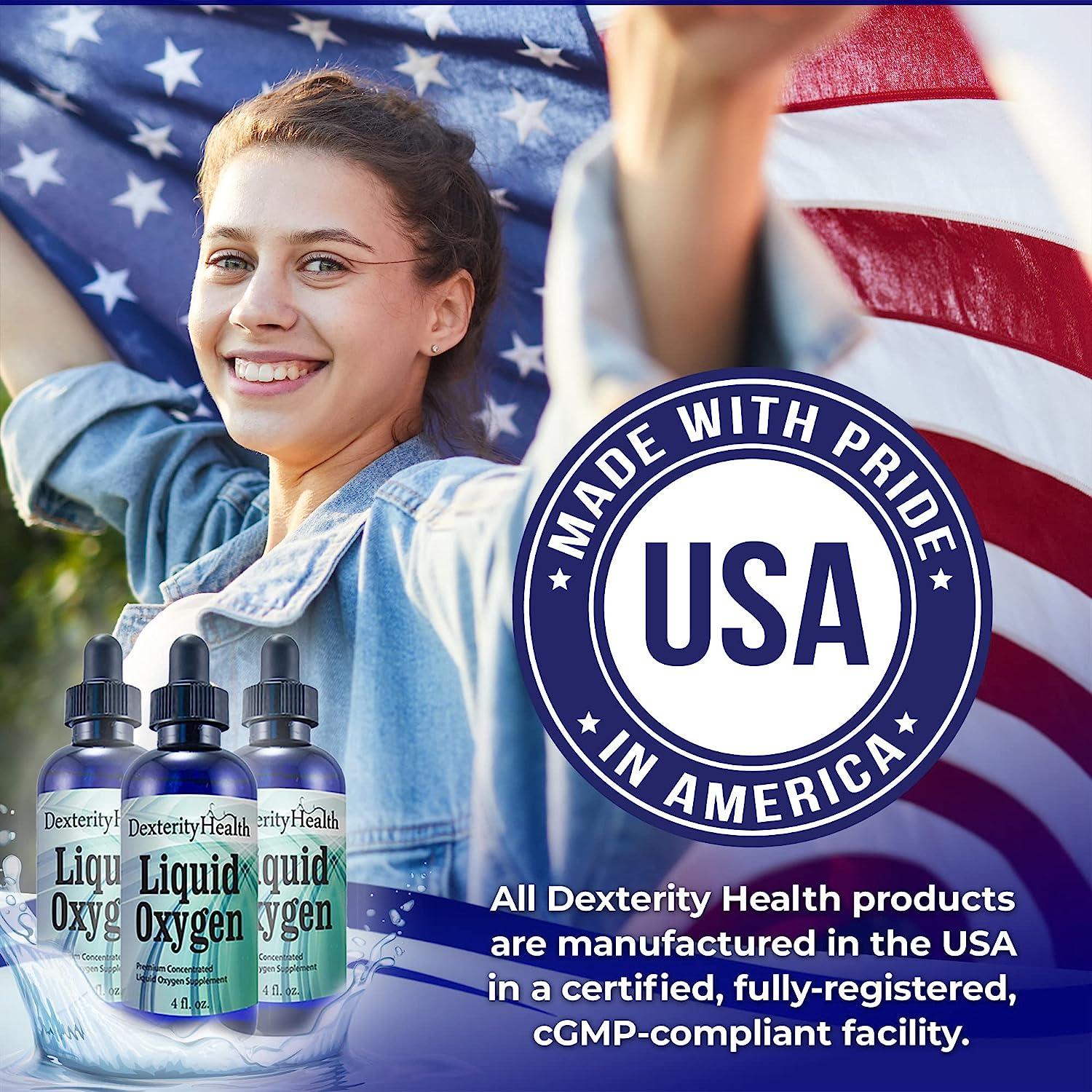 Dexterity Health Liquid Oxygen Drops 3Pack 4 oz. Dropper Bottles