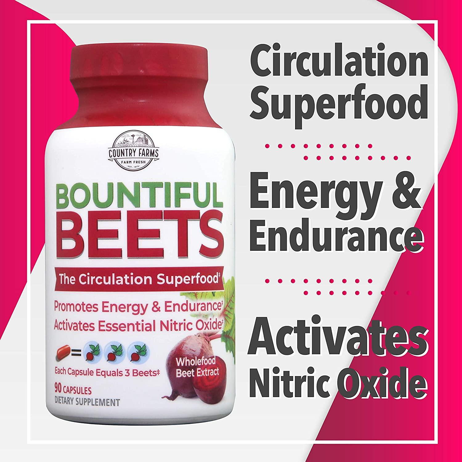 Country Farms Bountiful Beets Root Capsules, Wholefood Beet Extract