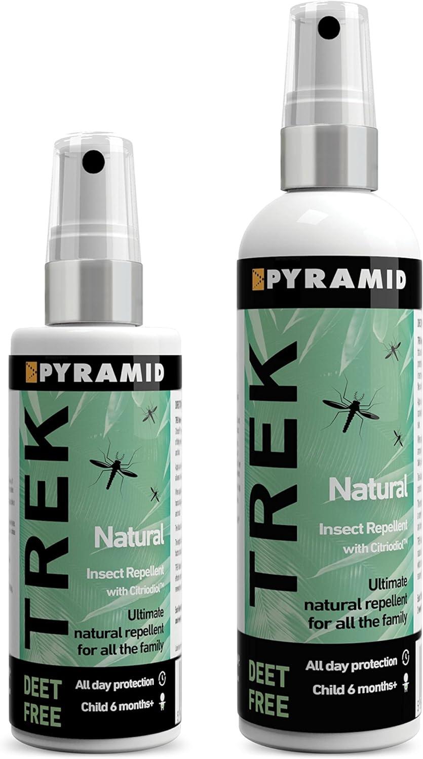 Pyramid Trek Natural No DEET Insect/Mosquito Repellent DEET FREE Citriodiol Spray 100ml