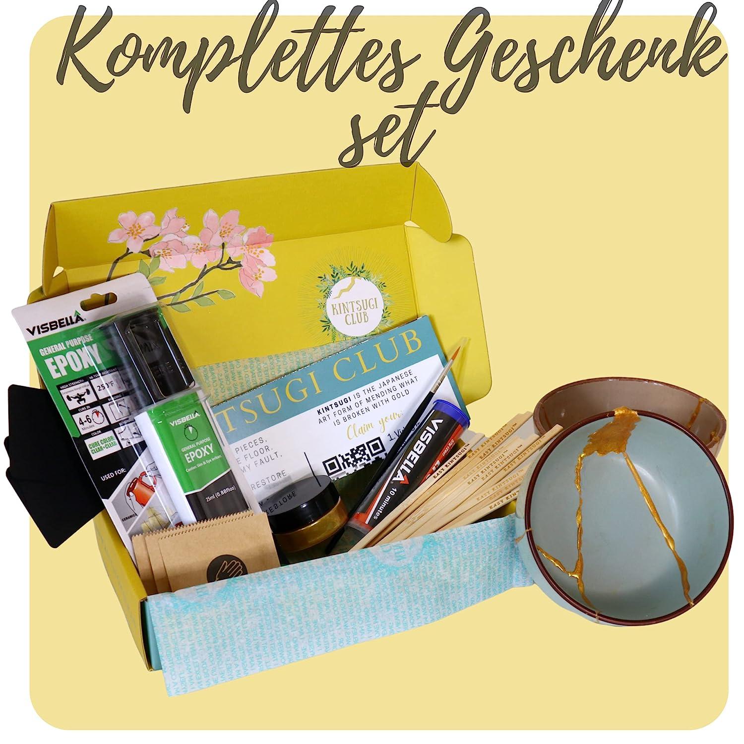 Kintsugi Repair Kit, Repair Broken Ceramics with Gold Glue, Gold  Porcelain Repair Kit, Meditation DIY Gifts for Woman, Art Gift Set, Japanese Craft