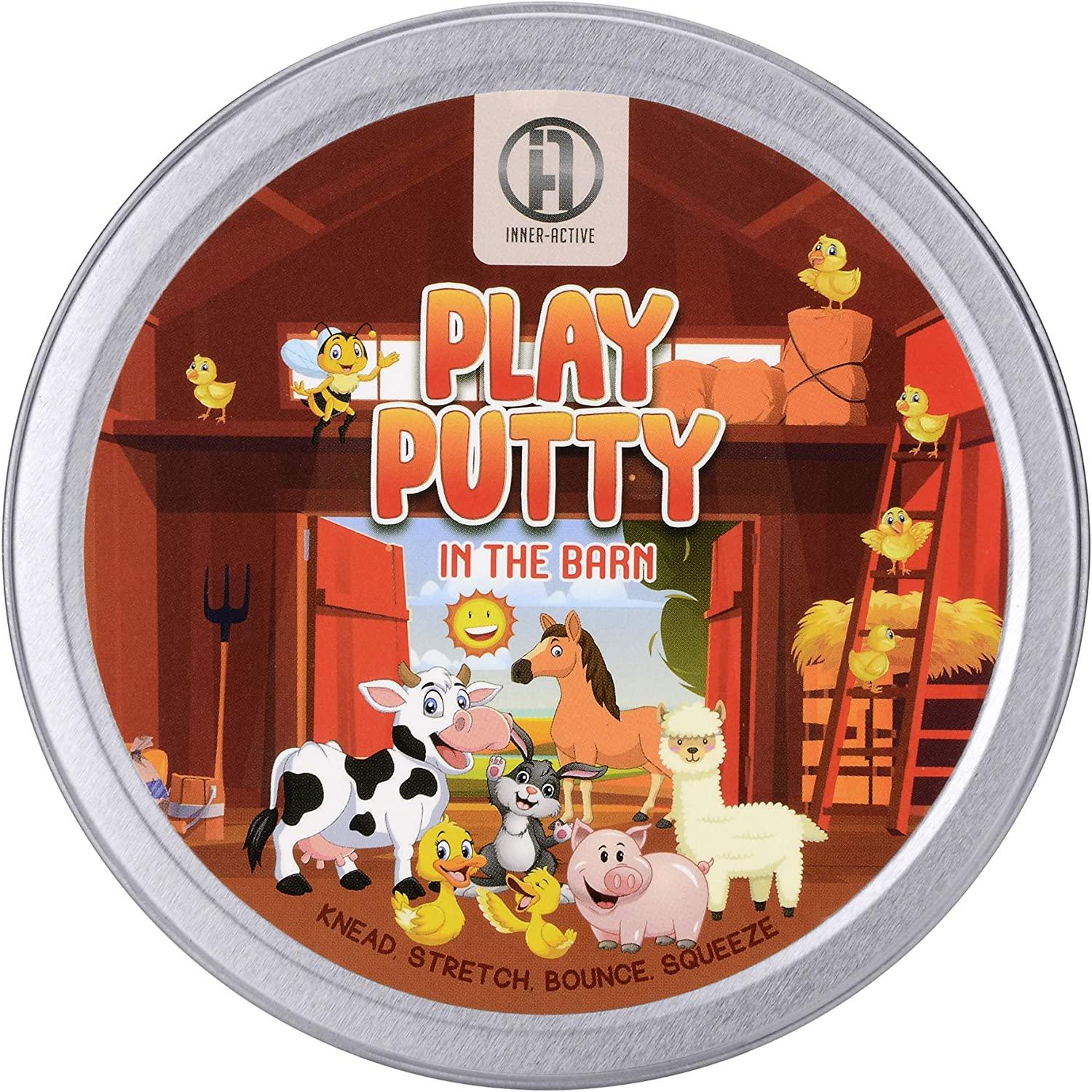 INNERACTIVE Play Putty Therapy Putty for Kids with Charms in The Barn