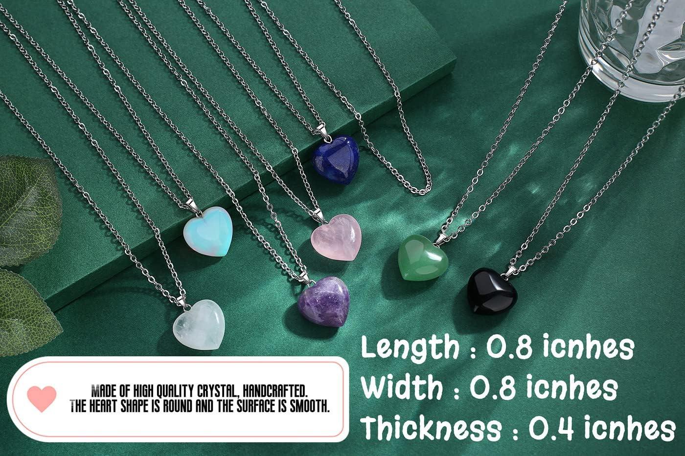 Amazon.com: 24 Pcs Hexagonal Healing Crystal Necklace Flower Wrapped Crystal  Point Pendant Necklace Healing Pendents Natural Quartz Point Necklace with  Chain for Women : Health & Household