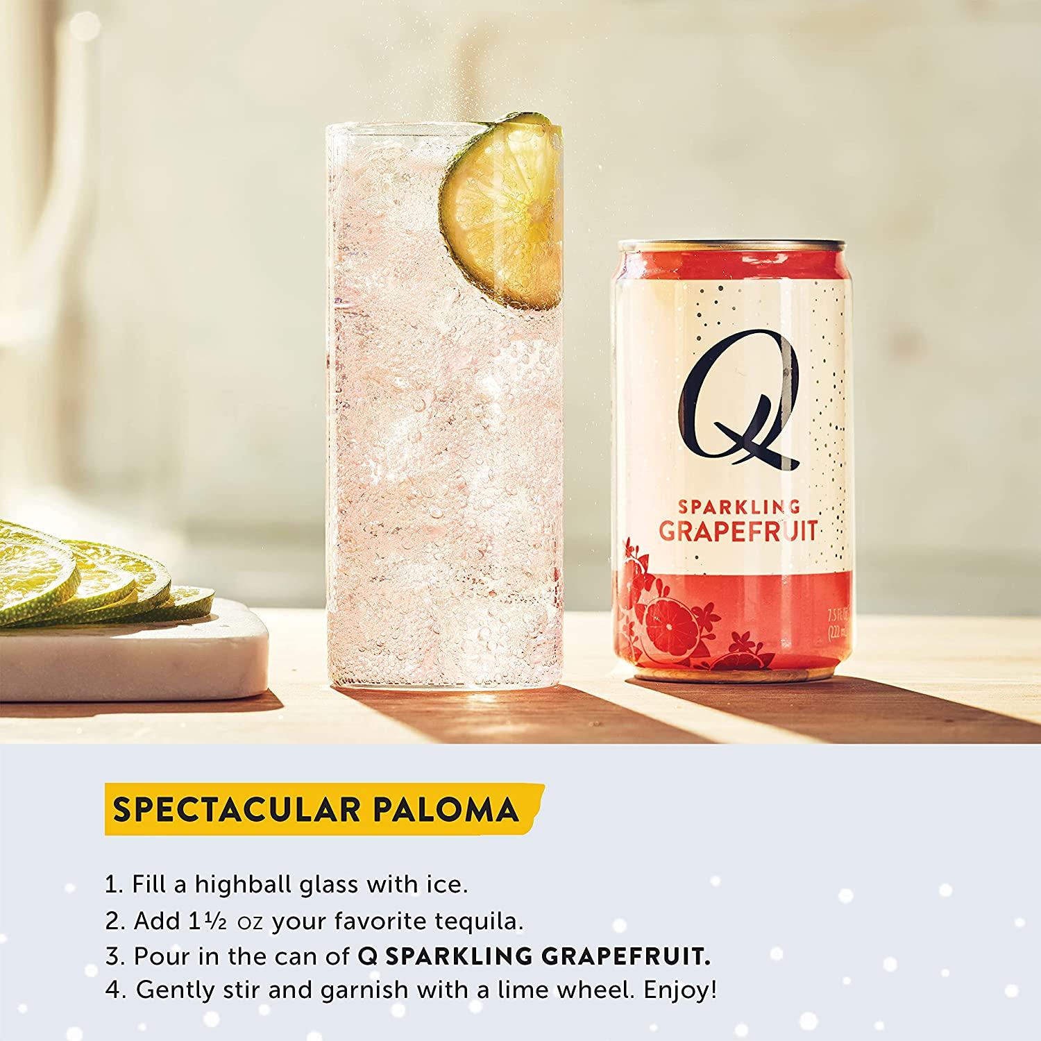 Q Mixers Grapefruit, Premium Cocktail Mixer, 7.5 oz (12 Cans)