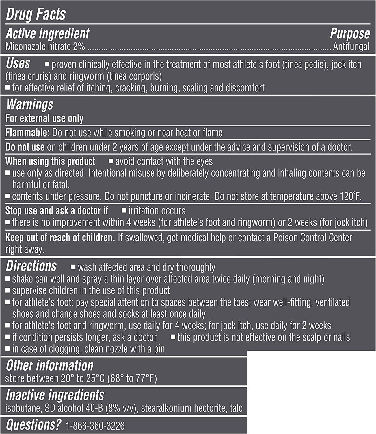 Lotrimin AF Athlete's Foot Powder Spray 2% Miconazole Nitrate - 4.6oz