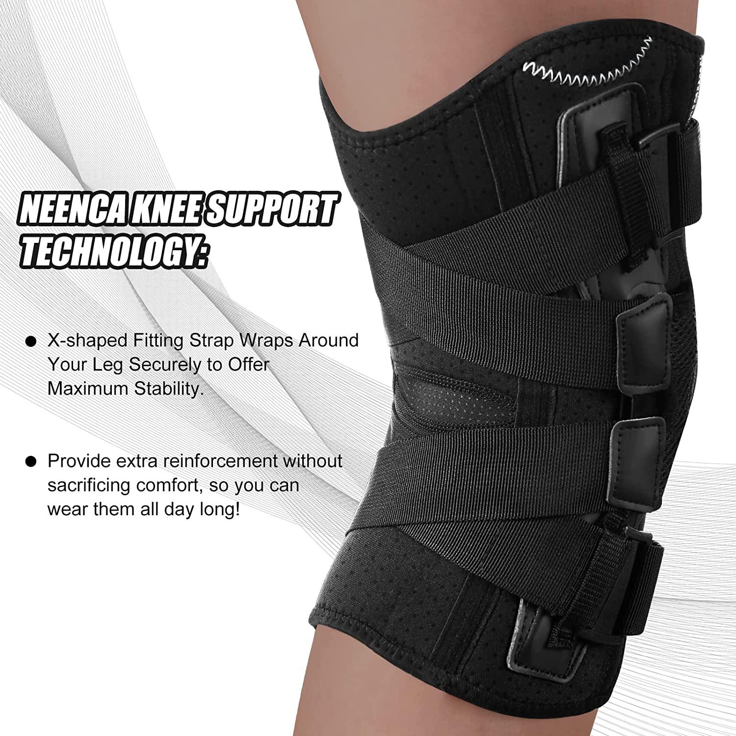 NEENCA Professional Hinged Knee Brace Dual Side Stabilizers for Knee