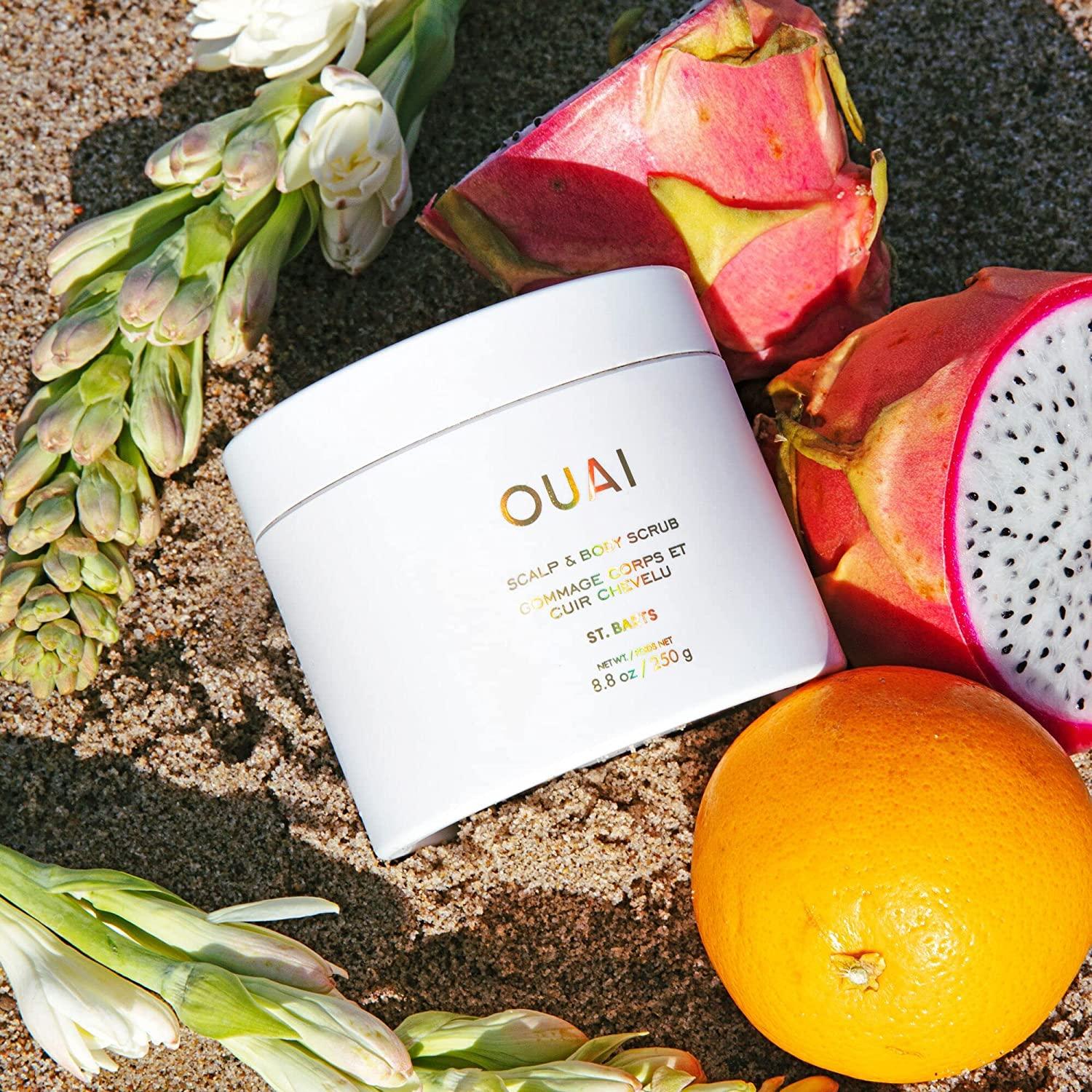 OUAI St. Bart’s Scalp and Body Scrub, DeepCleansing Sugar Scrub for