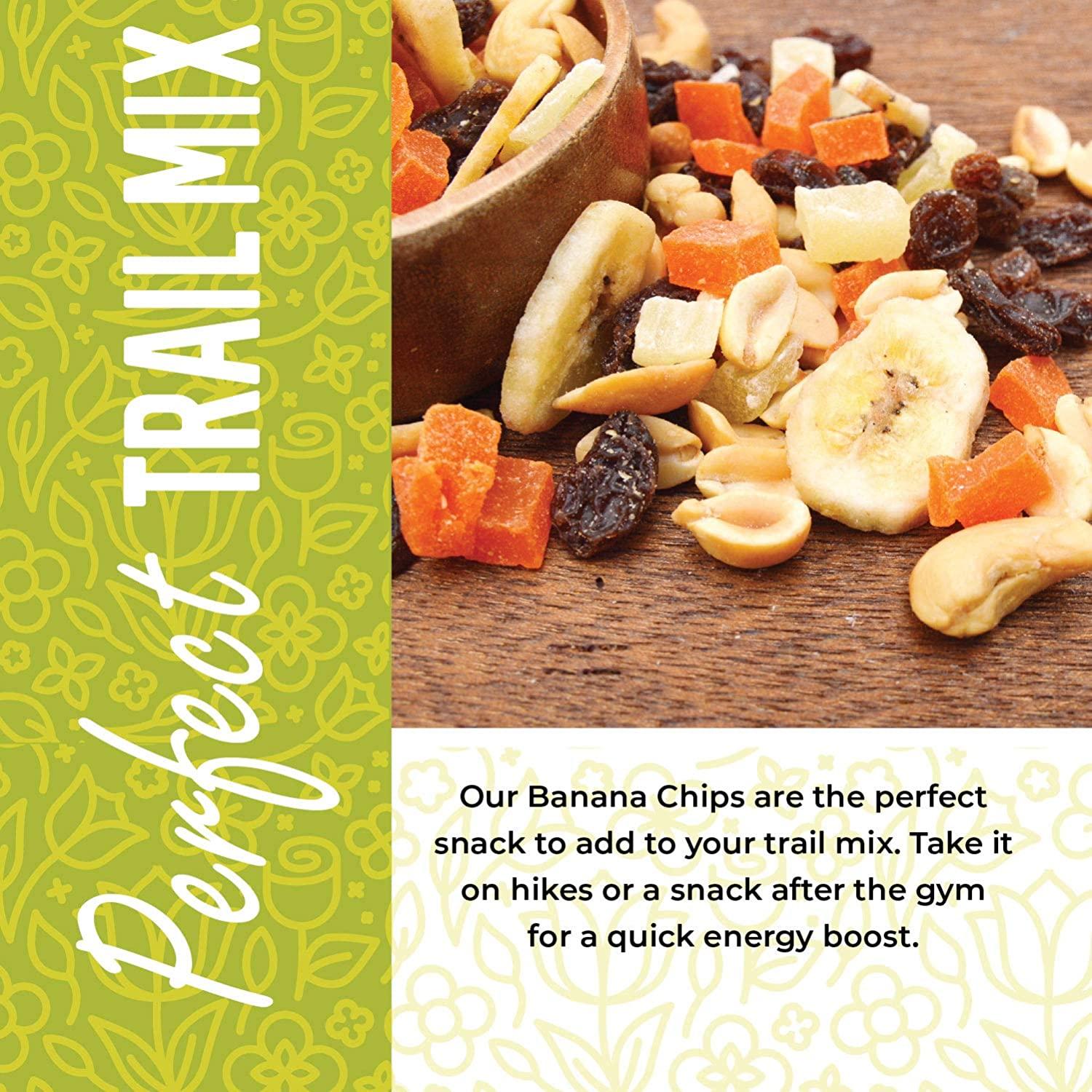 Dried Banana Chips Unsweetened Bulk, 1 lb. Dried Bananas, Unsweetened