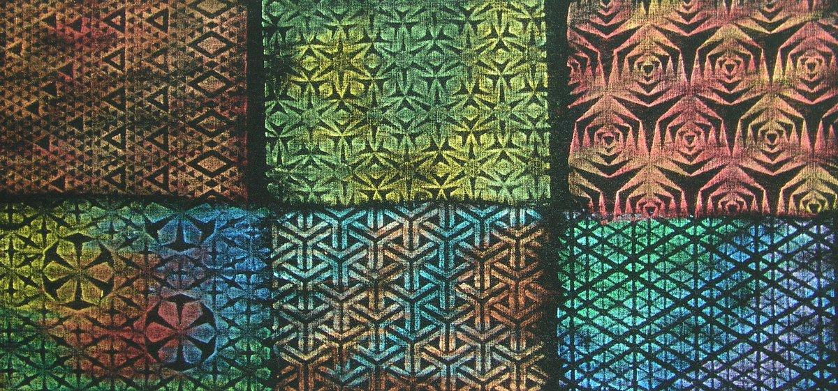 Cedar Canyon Textiles Artist's Paintstiks Rubbing Plates Triangles 6Pack