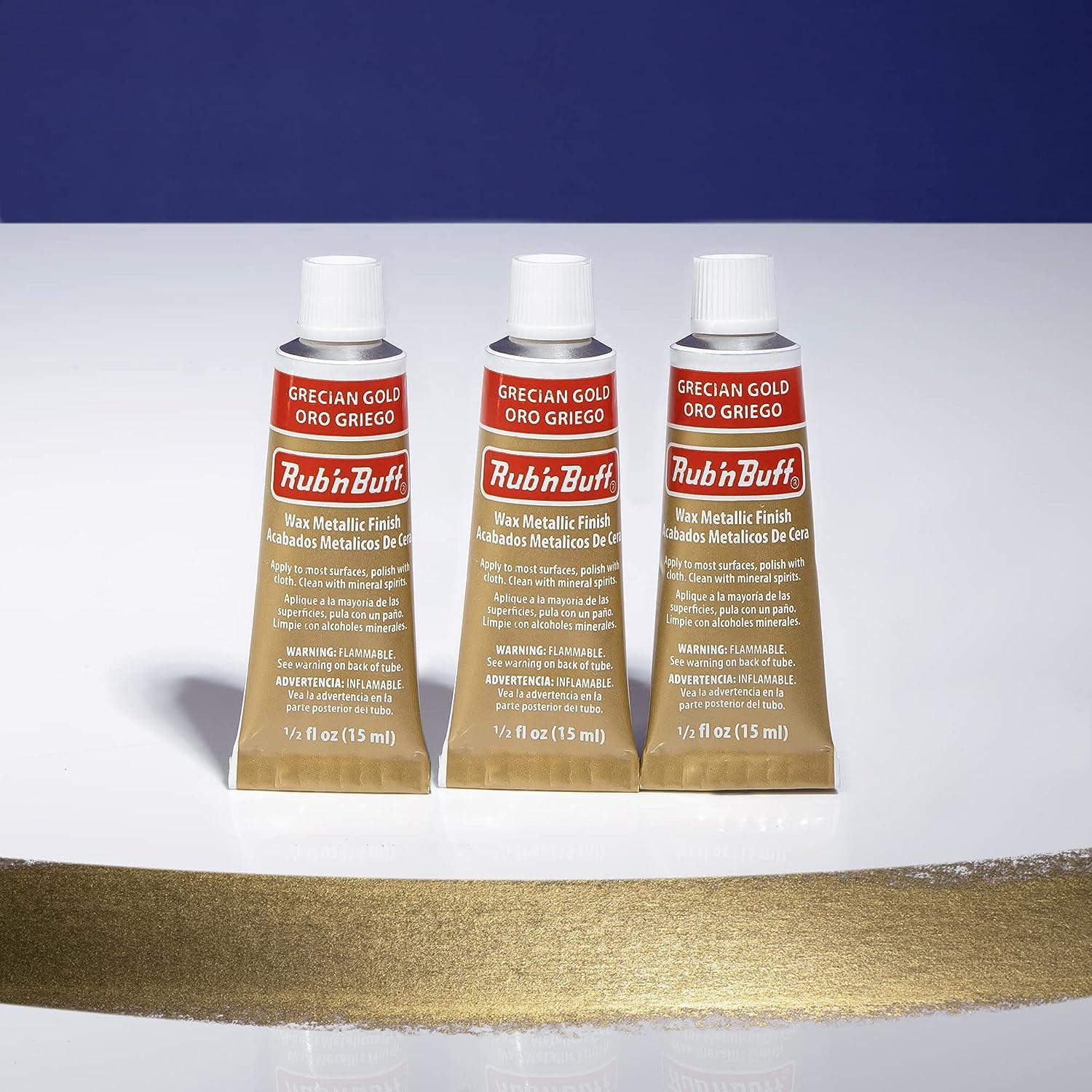AMACO Rub n Buff Grecian Gold 15ml - Set of 3 Metallic Finishing Wax ...