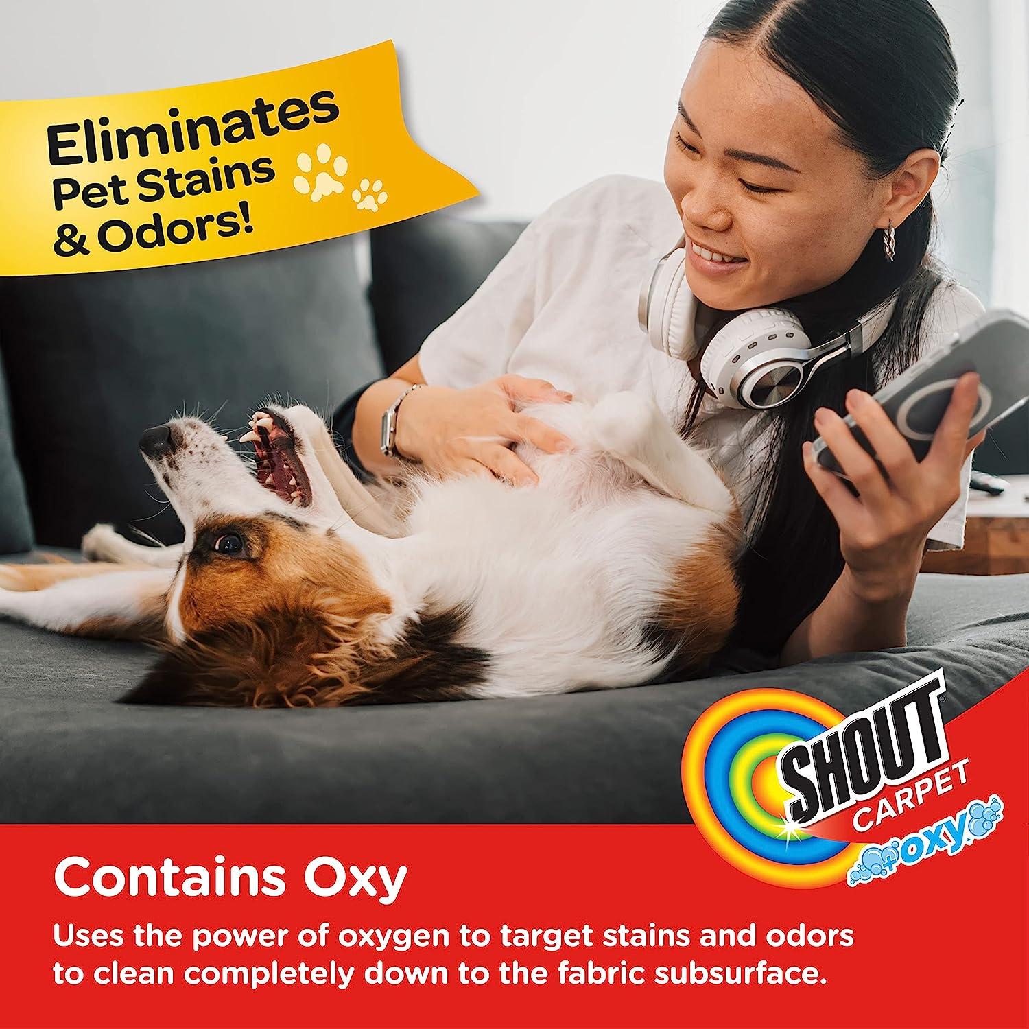 Shout Carpet Cleaning Spray with Oxy for Pet Stains and Odors, 32