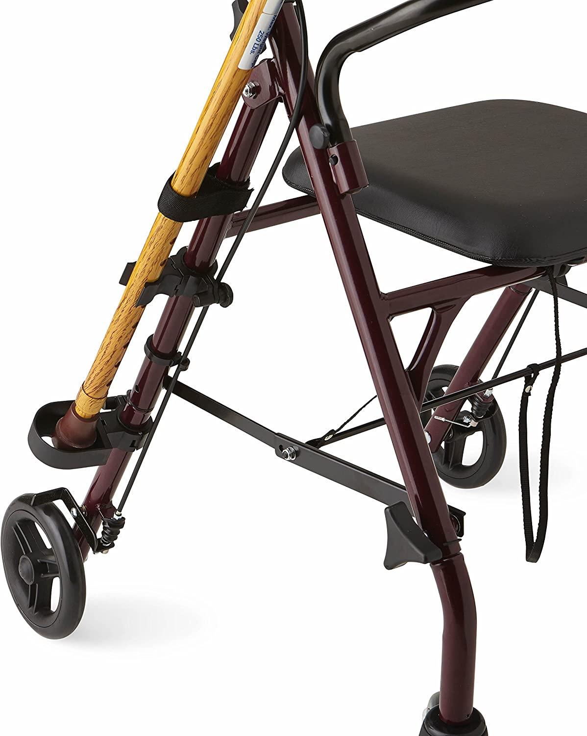 Medline Black Walker Cup and Cane Holder 13.6 oz