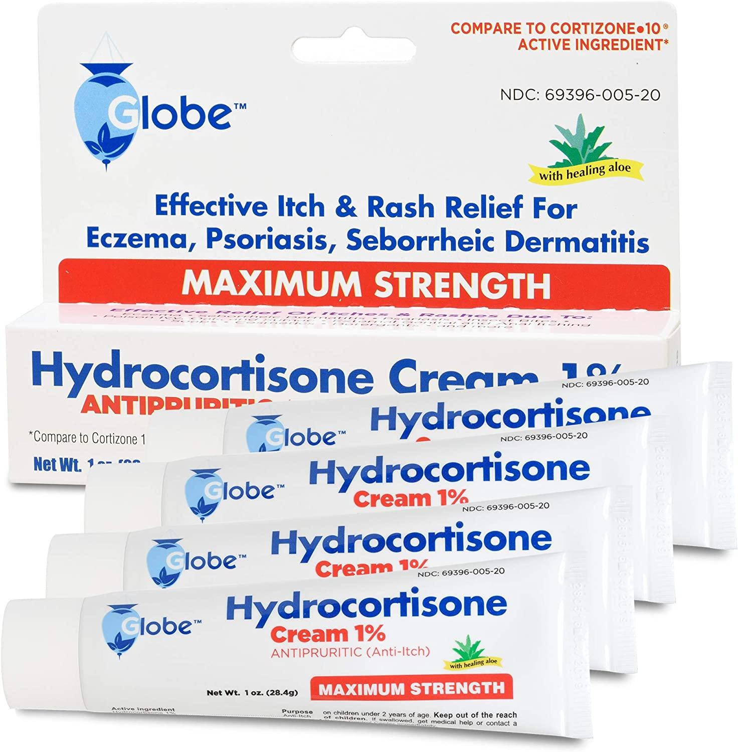 Globe Hydrocortisone Maximum Strength Cream 1 w/ Aloe, AntiItch
