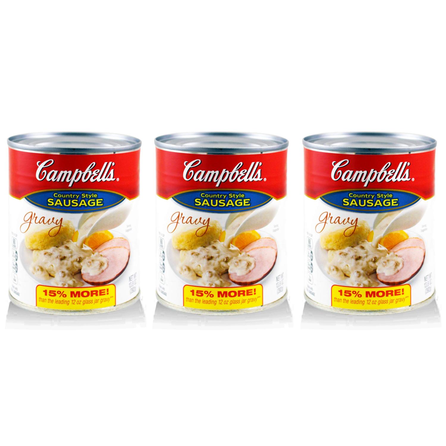 Campbell's Country Style Sausage Gravy Breakfast Gravy 3 Pack 13.8oz