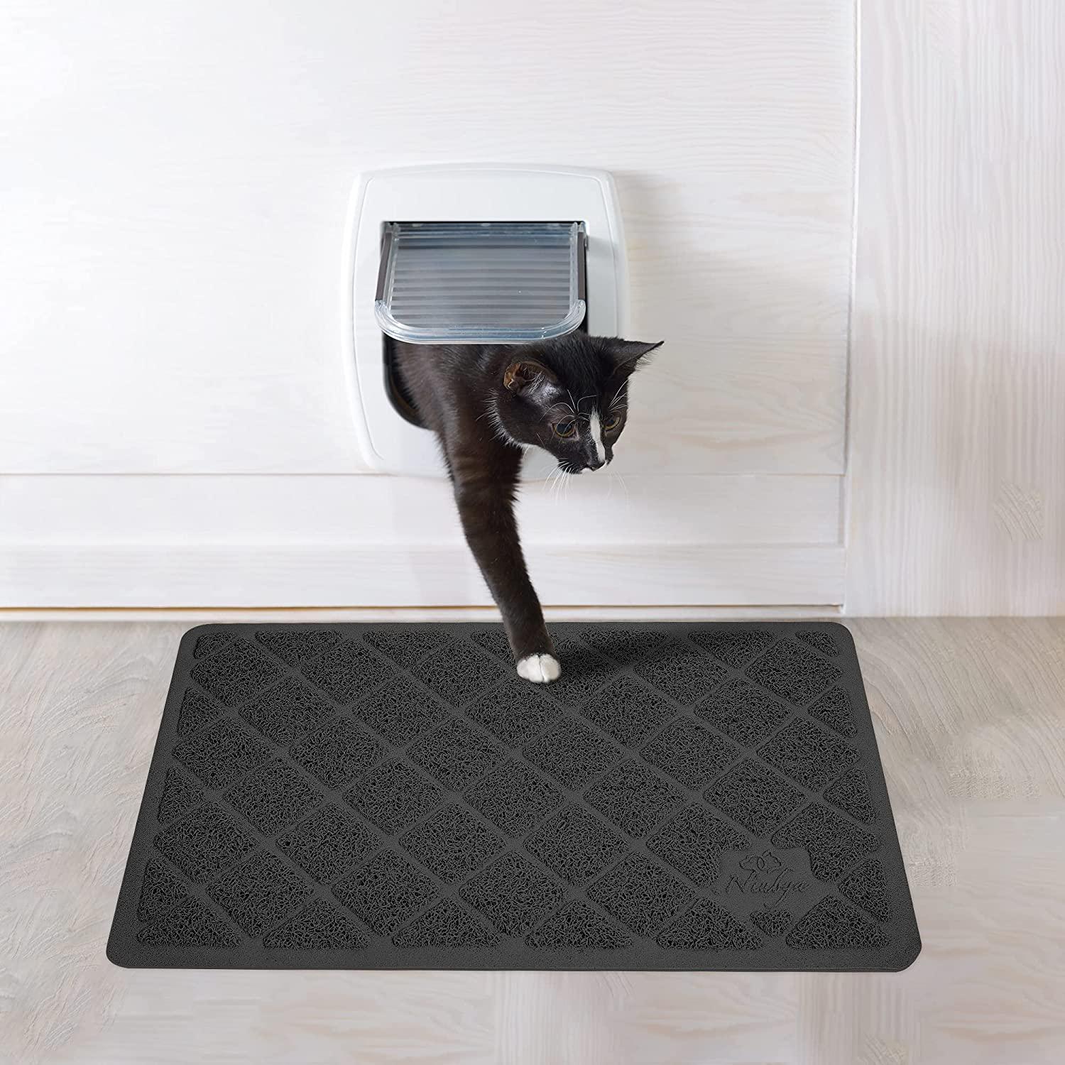 Niubya Premium Cat Litter Mat, Litter Box Mat with Non-slip and Waterproof  Backing, Litter Trapping Mat Soft on Kitty Paws and Easy to Clean, Cat Mat