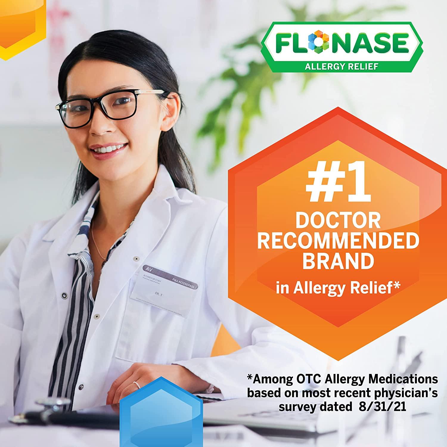 Flonase Allergy Relief Nasal Spray, 24 Hour Non Drowsy Allergy Medicine