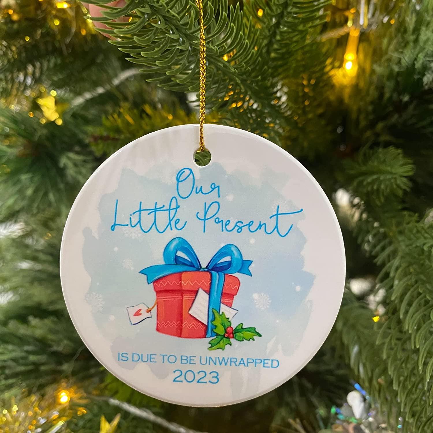 Baby on the way christmas ornament sales