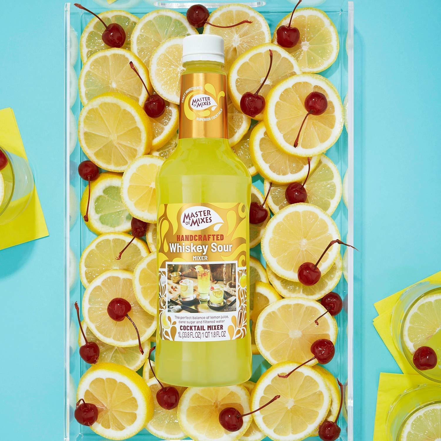 Master of Mixes Whiskey Sour Drink Mix, Ready To Use, 1 Liter Bottle