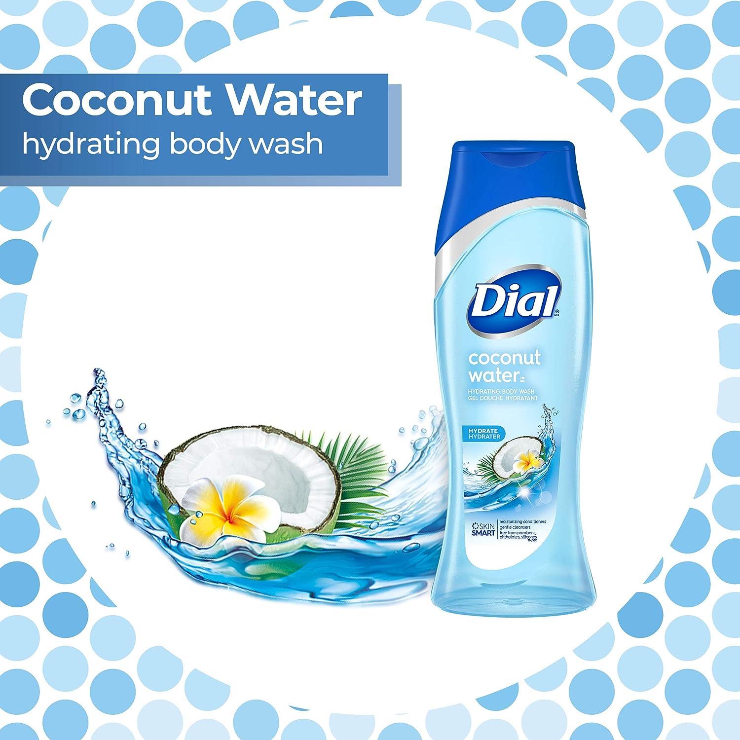 Dial Coconut Water Hydrating Body Wash 473ml Nourishing Skin