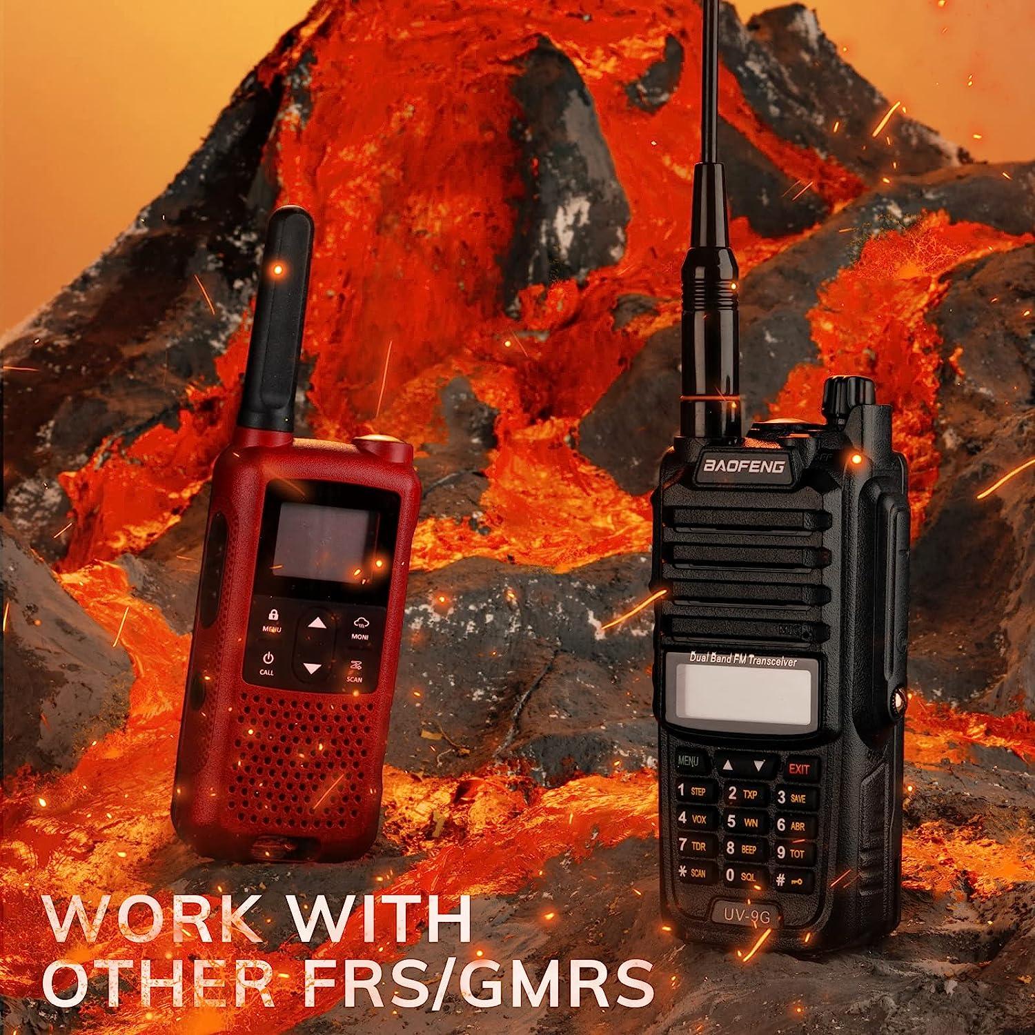 GMRS Radio Baofeng Walkie Talkies for Adults Long Range 2 Way Radio  Waterproof MP31 Rechargeable Walkie Talkies with NOAA,GMRS Repeater Capable  and