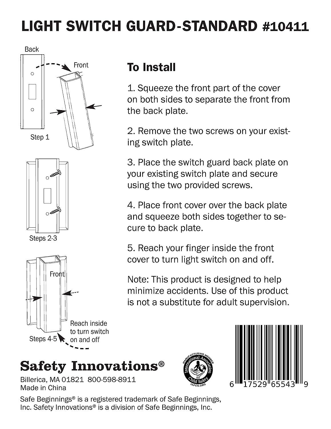 Child Proof Light Switch Guard Toggle Style Switches Easy Installation
