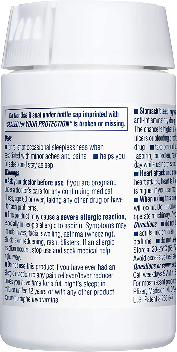 Advil PM Pain Reliever & Nighttime Sleep Aid 120 Coated Caplets