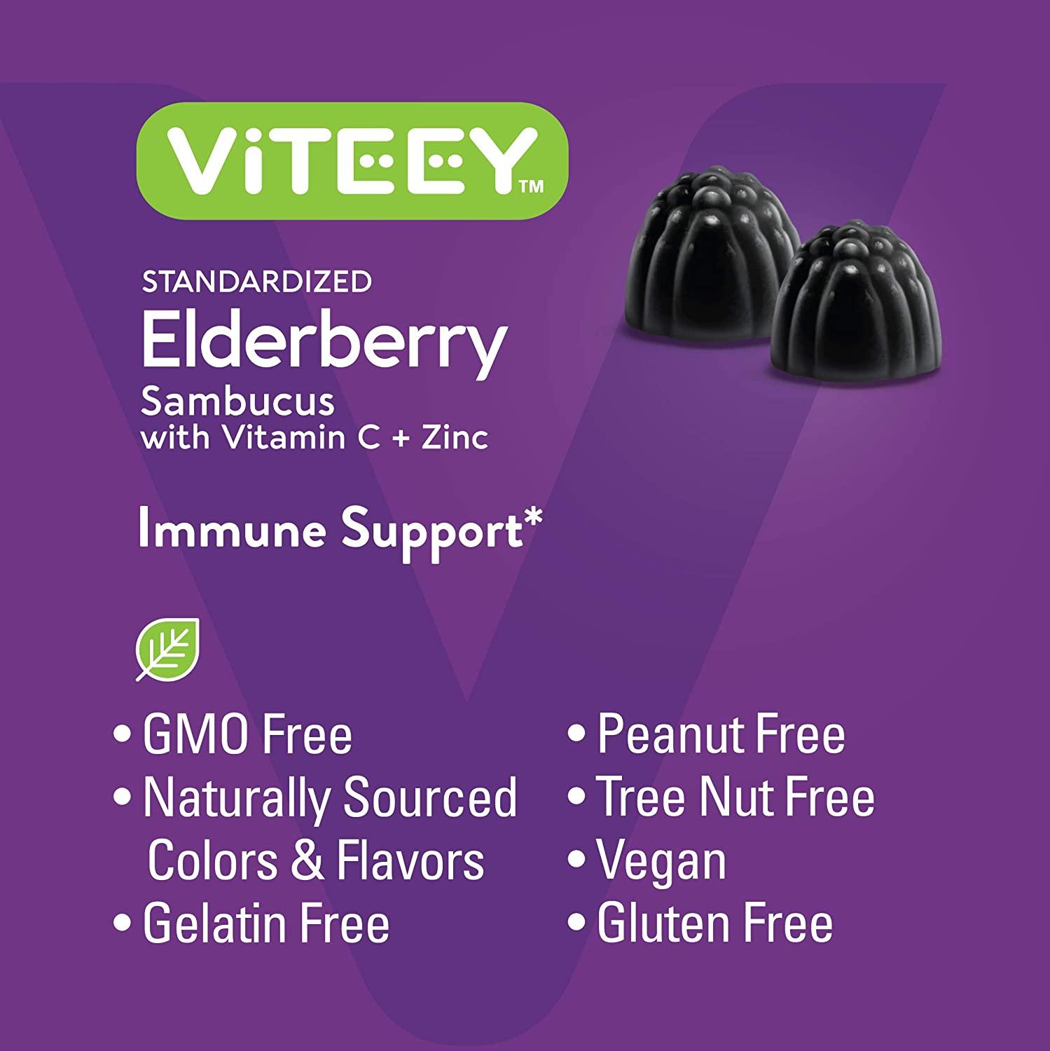 Sambucus Black Elderberry Gummies 3in1 Immune Booster with Zinc
