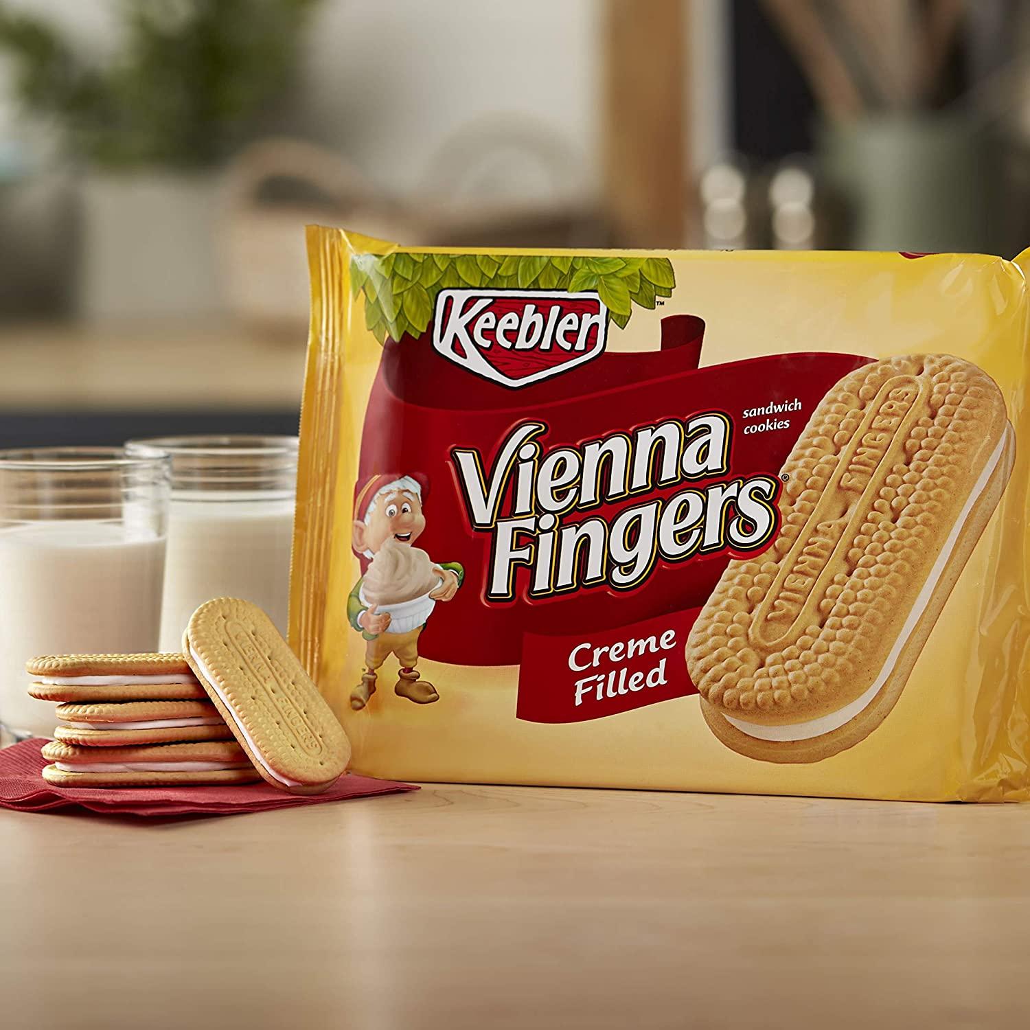 Keebler Vienna Fingers Sandwich Cookies Creme Filled 14 2 oz Tray