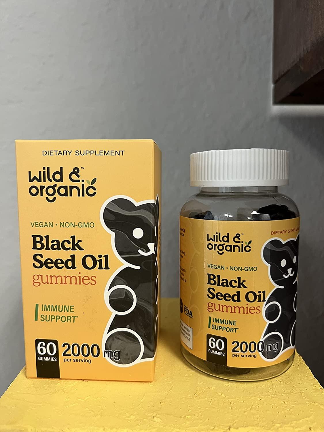 Wild Organic Black Cumin Seed Oil Gummies Nigella Sativa Supplement