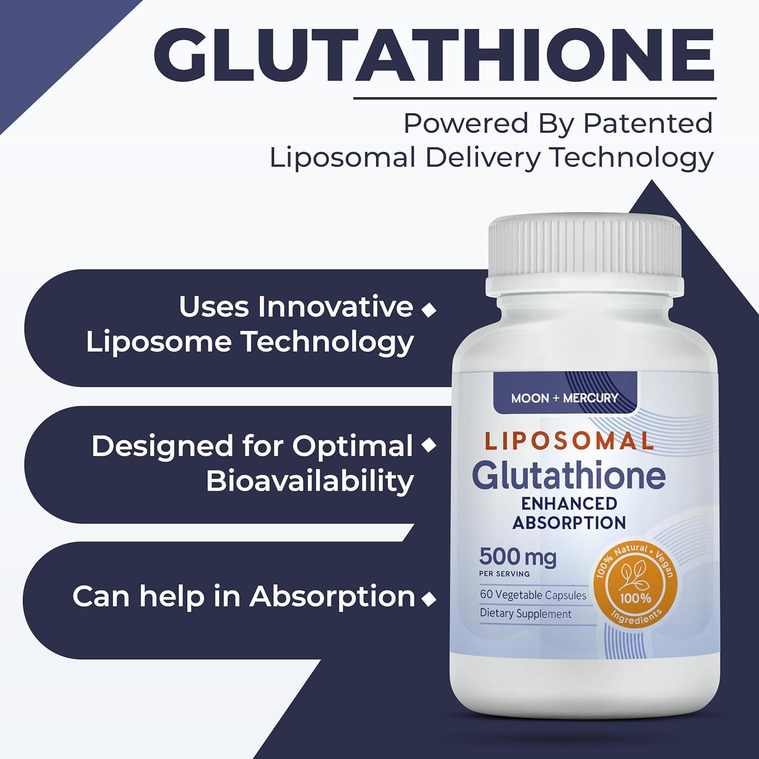 glutathione in amazon Liposomal Glutathione Capsules - Enhanced Reduced Glutathione Supplement |  60 Count for Optimal Detox & Health | Buy Now with Express International  Delivery