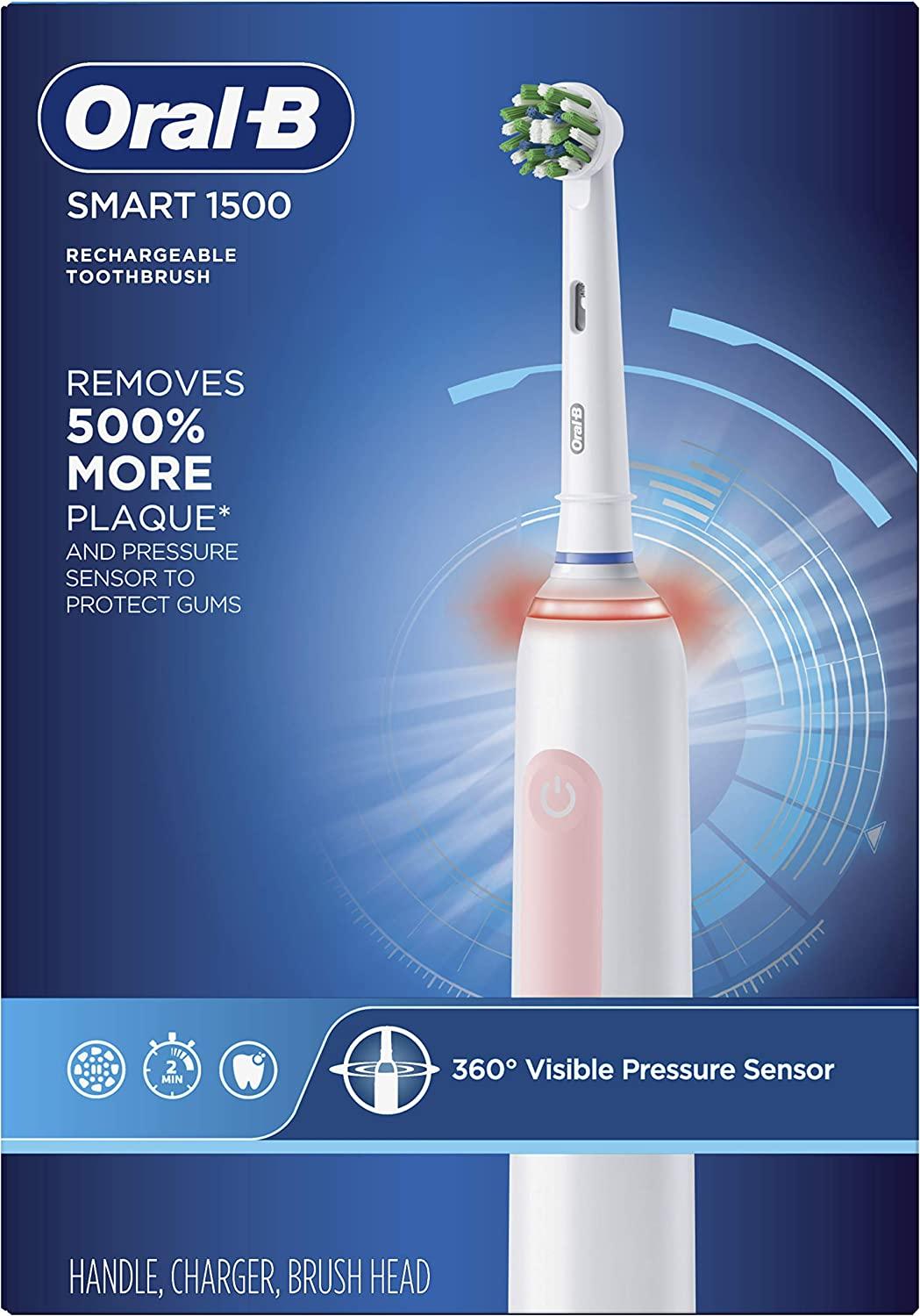 OralB Smart 1500 Electric Toothbrush, Pink Smart 1500 Pink