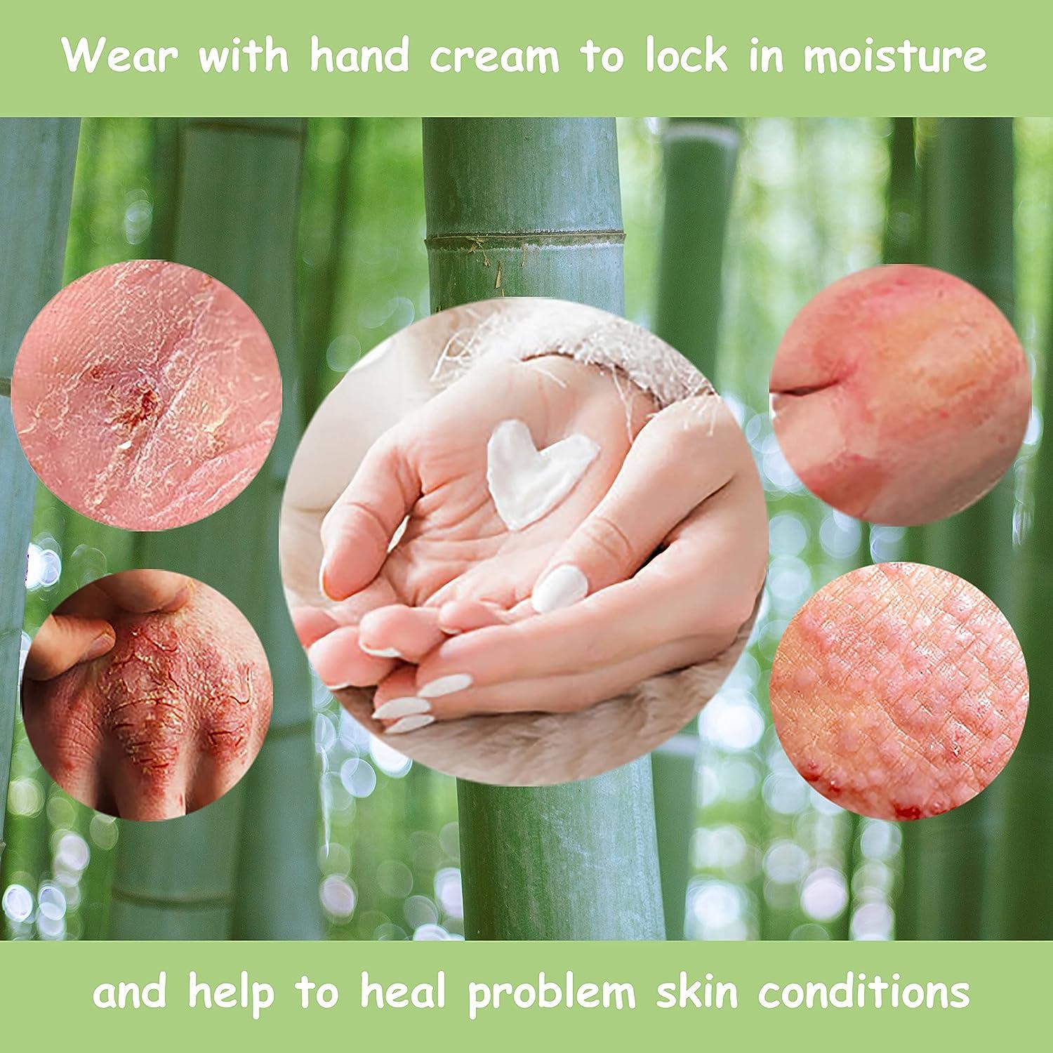Bamboo Gloves for Eczema Kids Age 46 Dry Hands Moisturizing Gloves for
