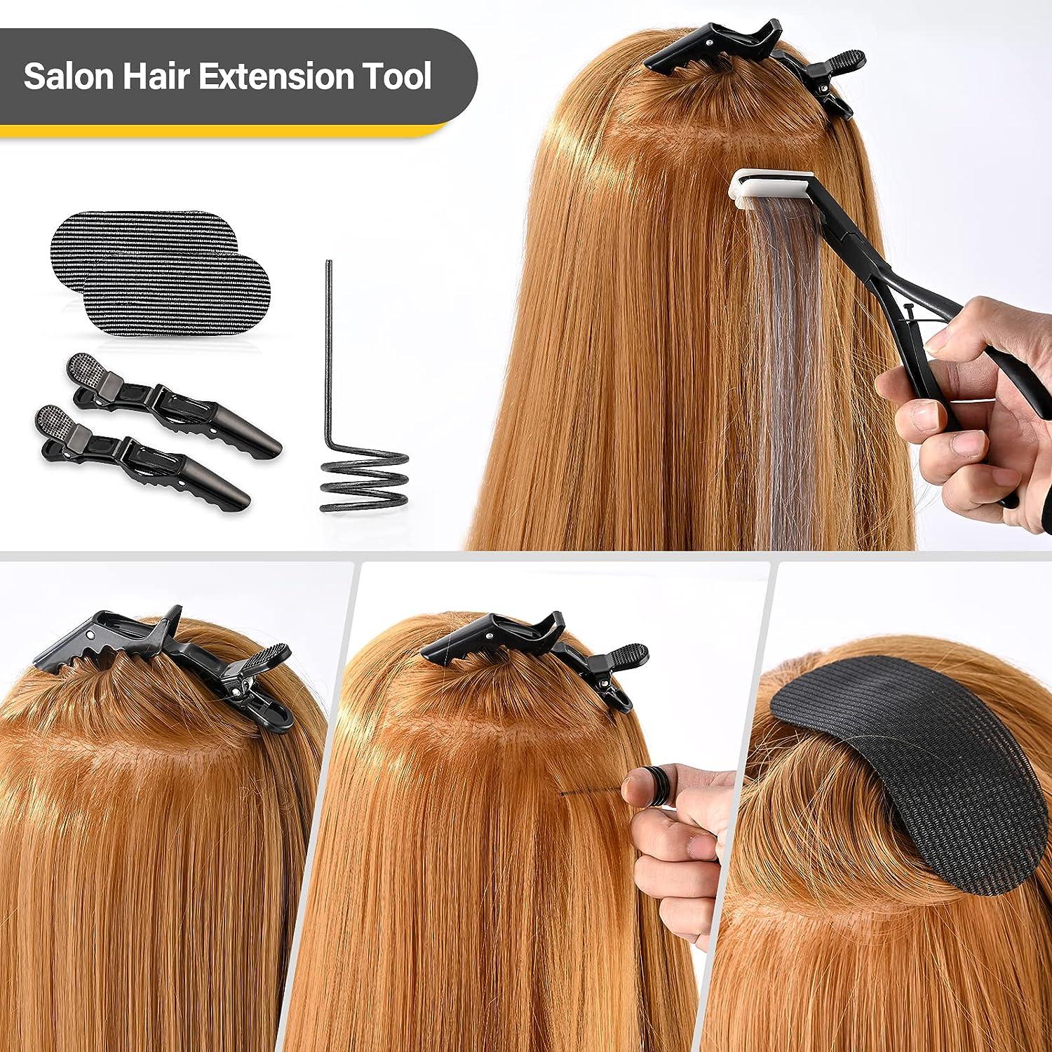 Gomake Microlinks Hair Extensions Kit Hair Extension Closer and