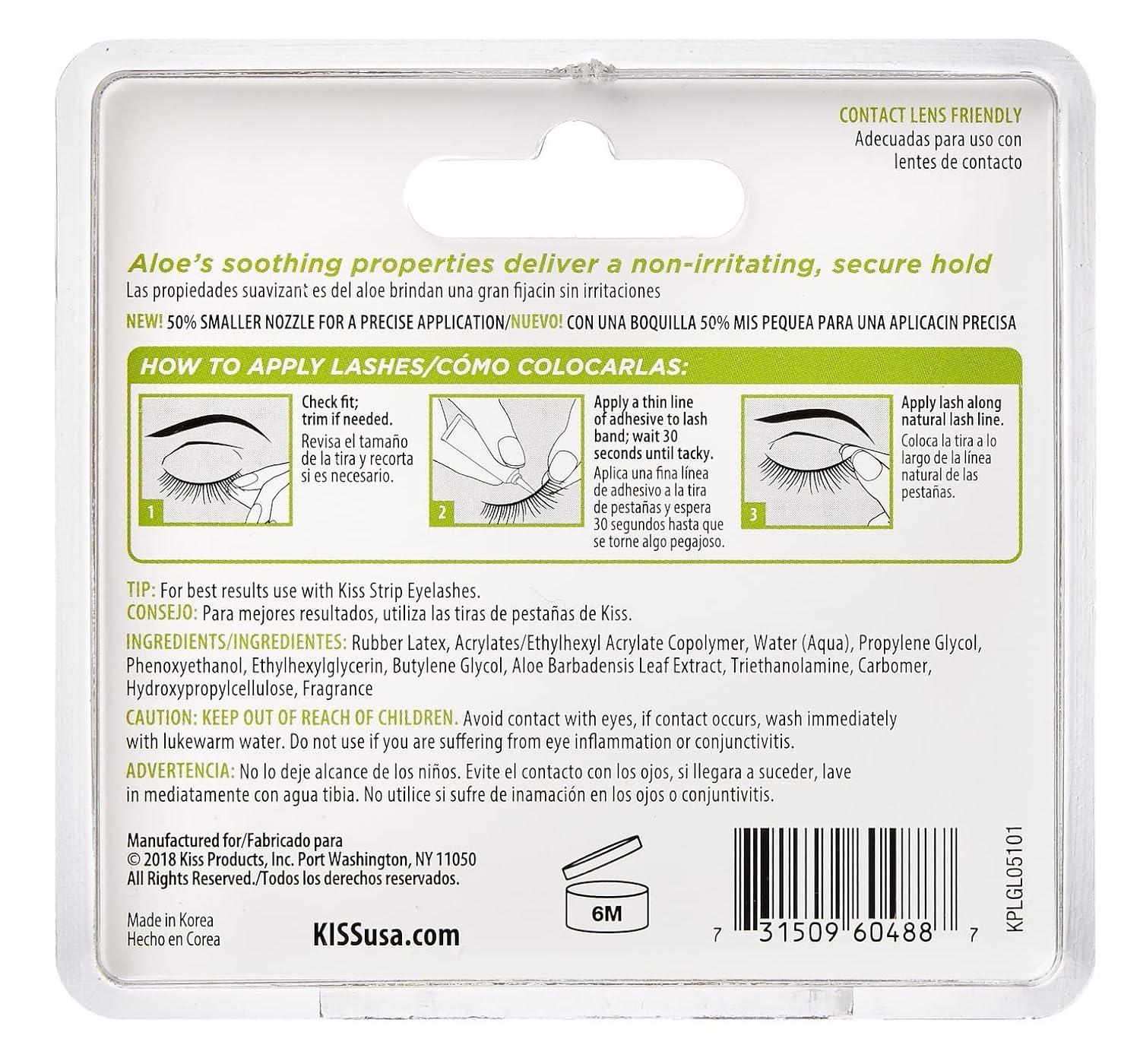 KISS Eyelash Glue with Aloe Vera - Transparent Pack of 2 (200g) | Strong  Hold & Easy Application - Ideal for International Shipping | Buy Now with  Express International Delivery | GoSupps.com