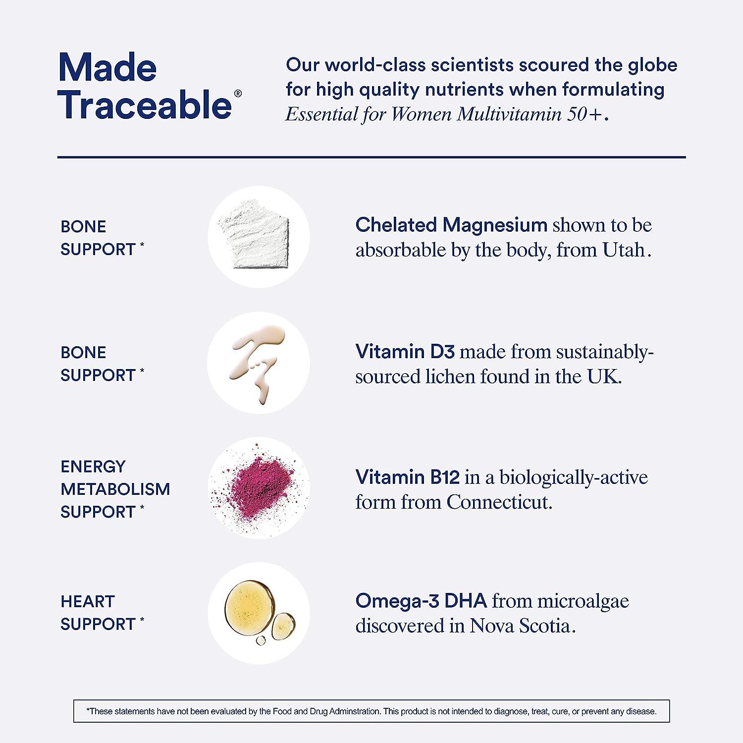 Ritual Multivitamin for Women 50 and Over Menopause Supplements with Vitamin D3 K2 and Magnesium