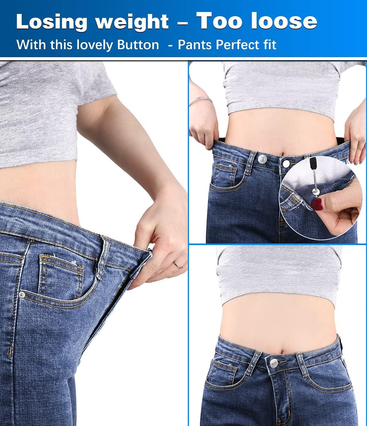1/5/10/20pcs Metal Button Extender For Pants Jeans Free Sewing