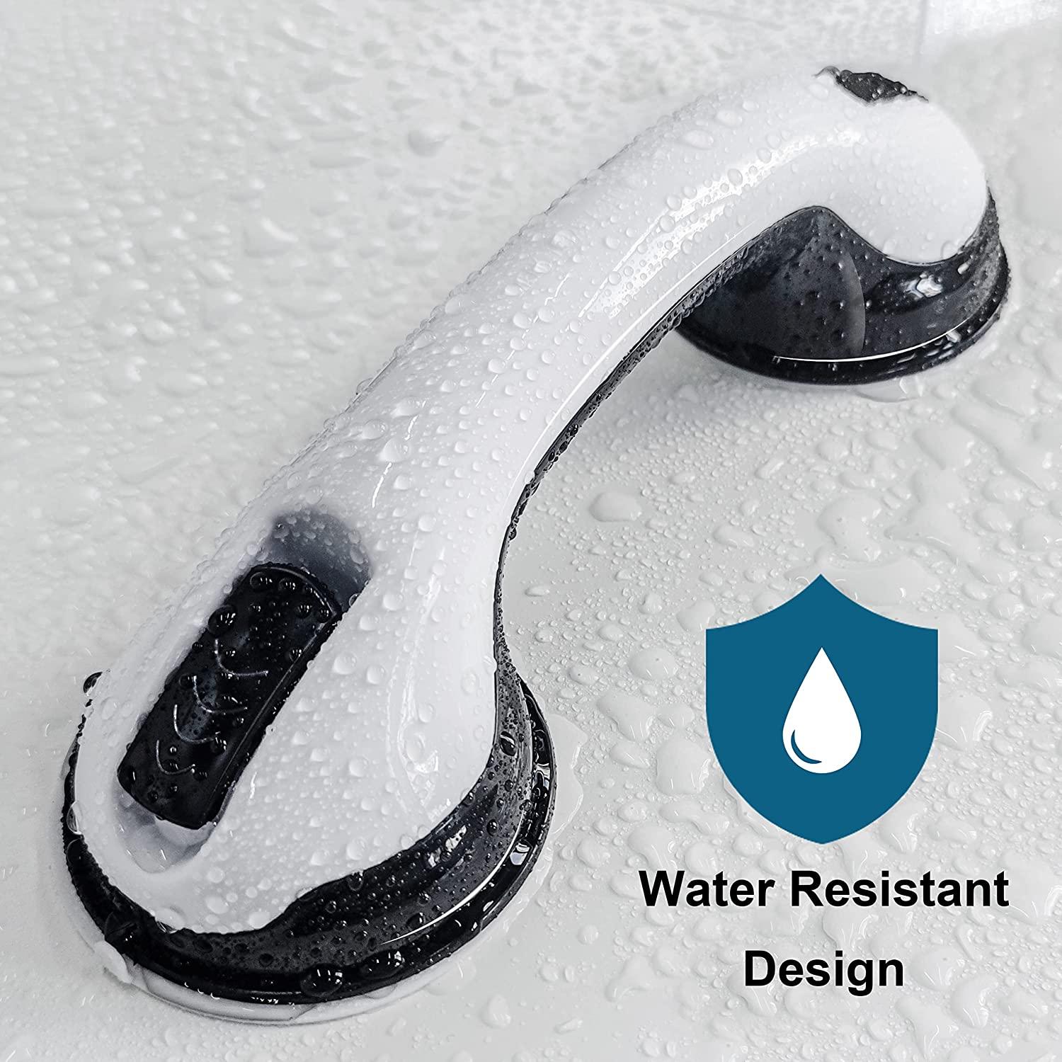 NLAAHCE Shower Handle Gen2 12" 2Grab Bars for Bathroom, Ultra Grip Twice Secure Safety