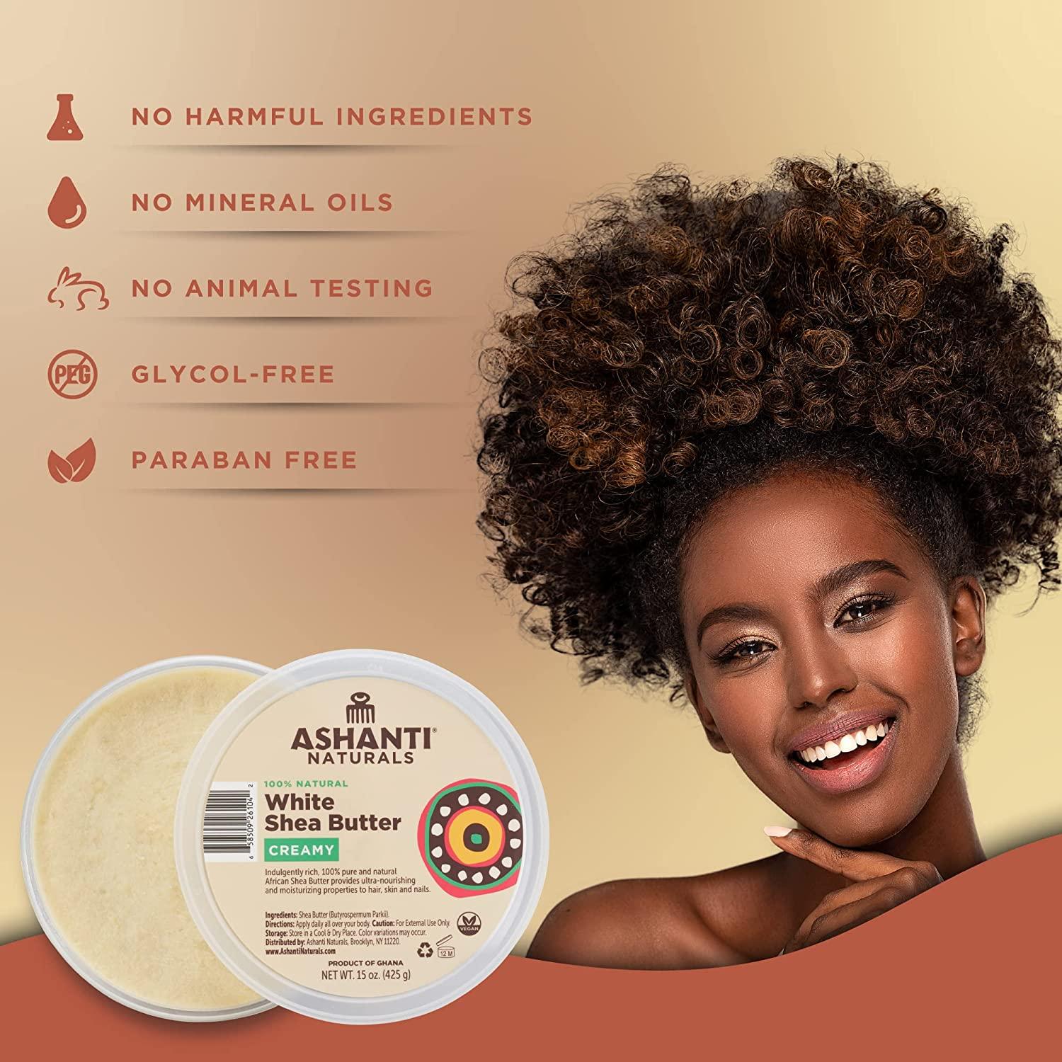 Organic Ashanti Naturals Shea Butter Cream 15oz Face & Body