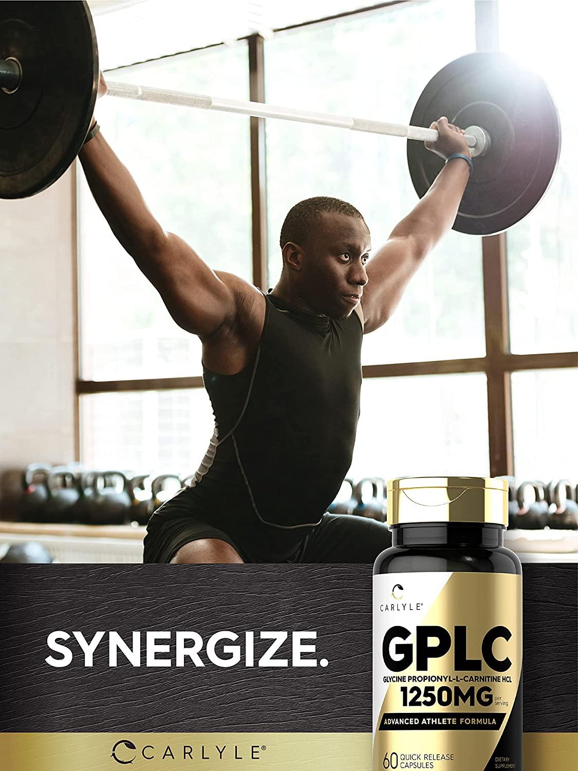 GPLC 1250 mg 60 Capsules NonGMO Gluten Free High Potency Glycine PropionylLCarnitine HCL