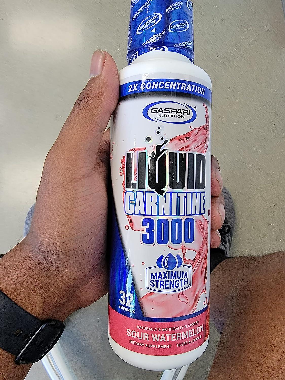 how much mg of l carnitine per day Gaspari Nutrition Liquid L-Carnitine 3000 - Stimulant Free for Increased  Metabolism and Enhanced Energy - Non GMO, Gluten Free, BPA Free - Sour  Watermelon Flavor (32 Servings) | Buy Now with Express International  Delivery