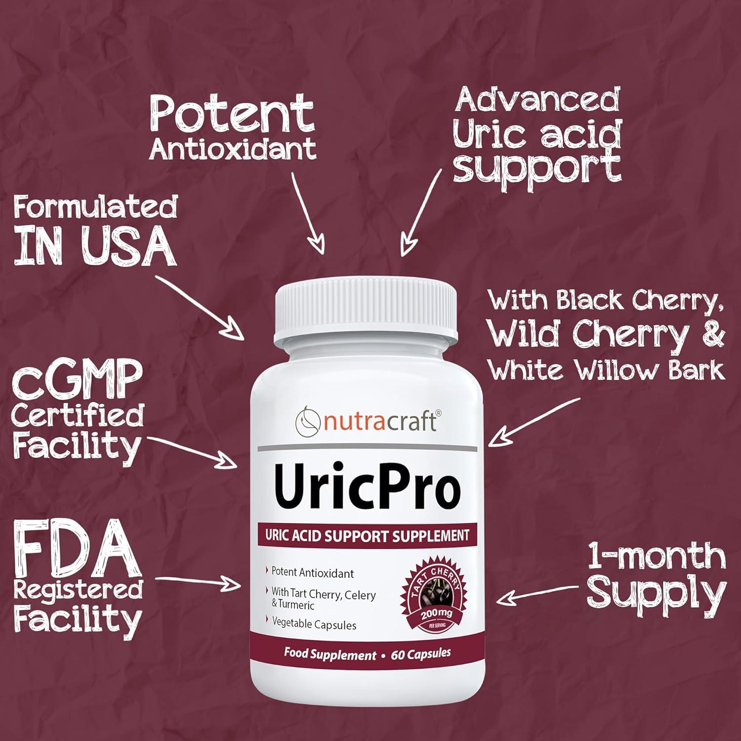 UricPro Uric Acid Cleanse Supplement Tart Cherry Turmeric Celery