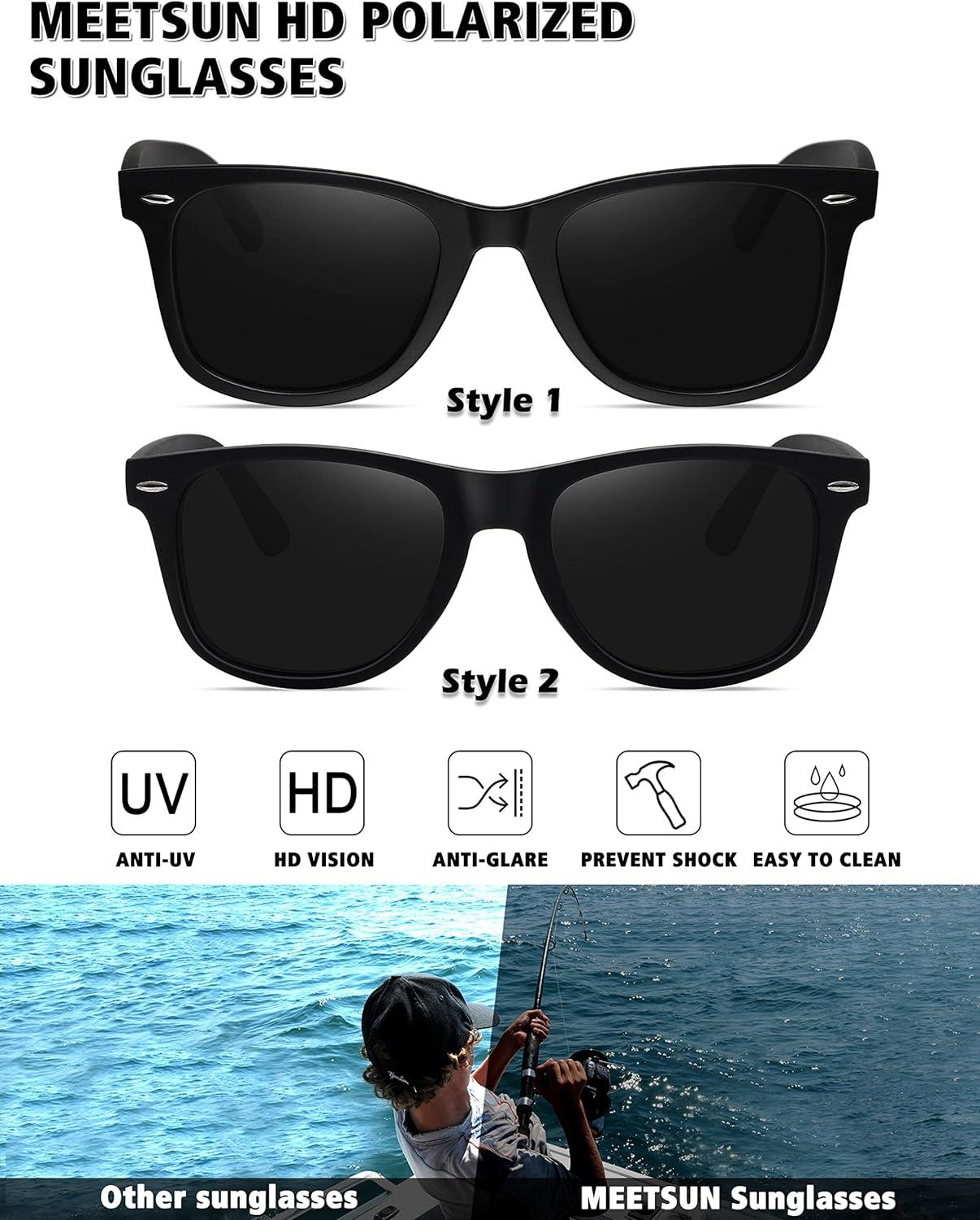 Polarized Sunglasses For Men And Women Vintage Style Sun Glasses For Fishing  Running Driving With Uv Protection