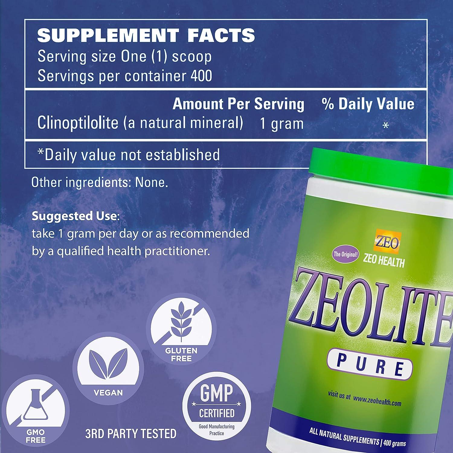 Zeolite Pure Full Body Detox Cleanse Safe Gentle & Effective Energy Booster That Supports