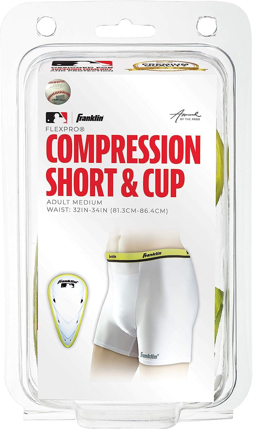 Franklin Sports Baseball Sliding Shorts with Cup Holder - Youth and Adult  Sizes Adult Medium