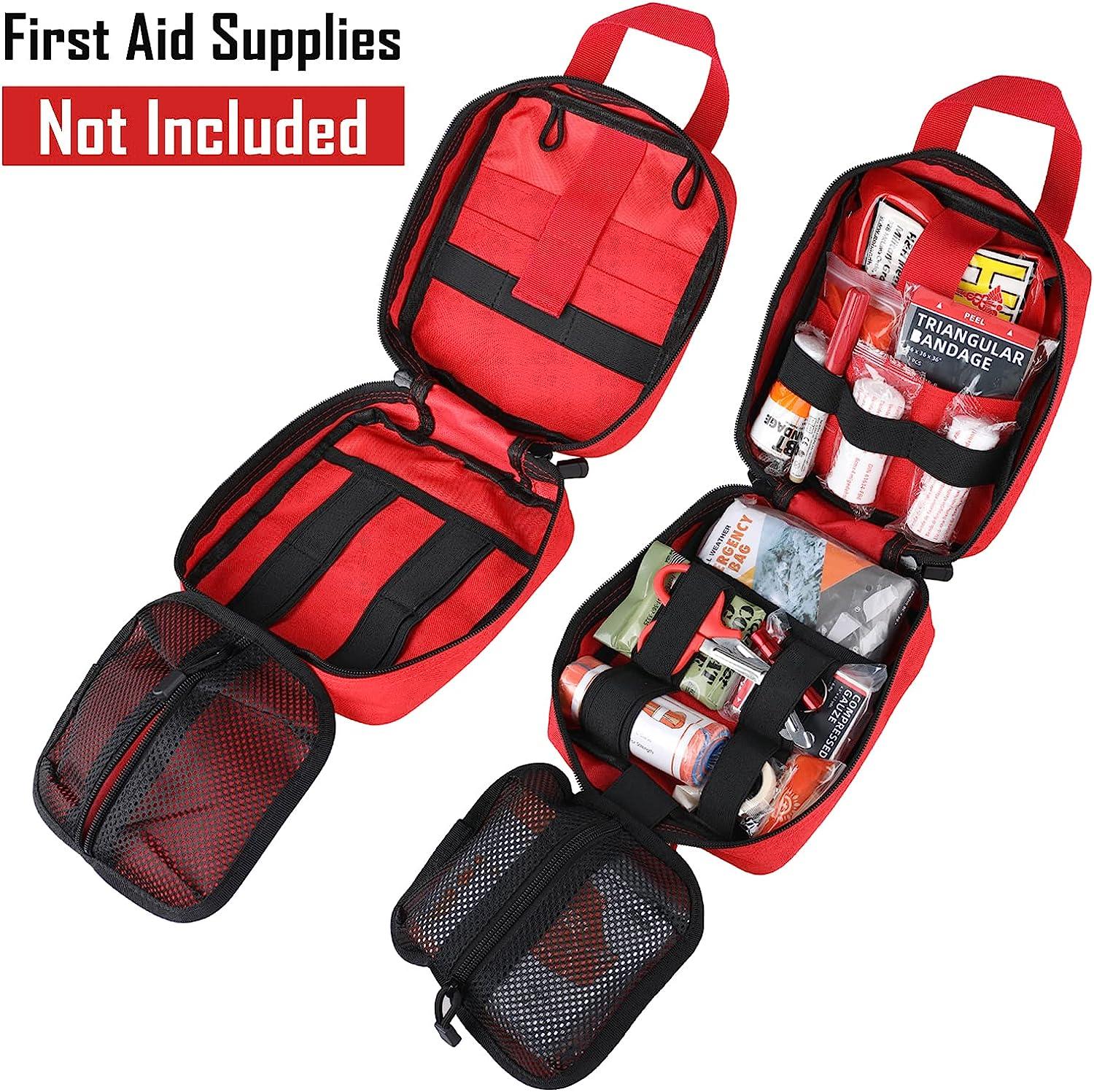 First Aid Kit Inside PVC Tactical Hook and Loop Patch | Red and White