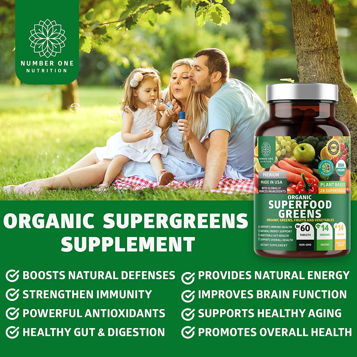 N1N Premium Organic Superfood Greens 28 Powerful Ingredients Natural ...