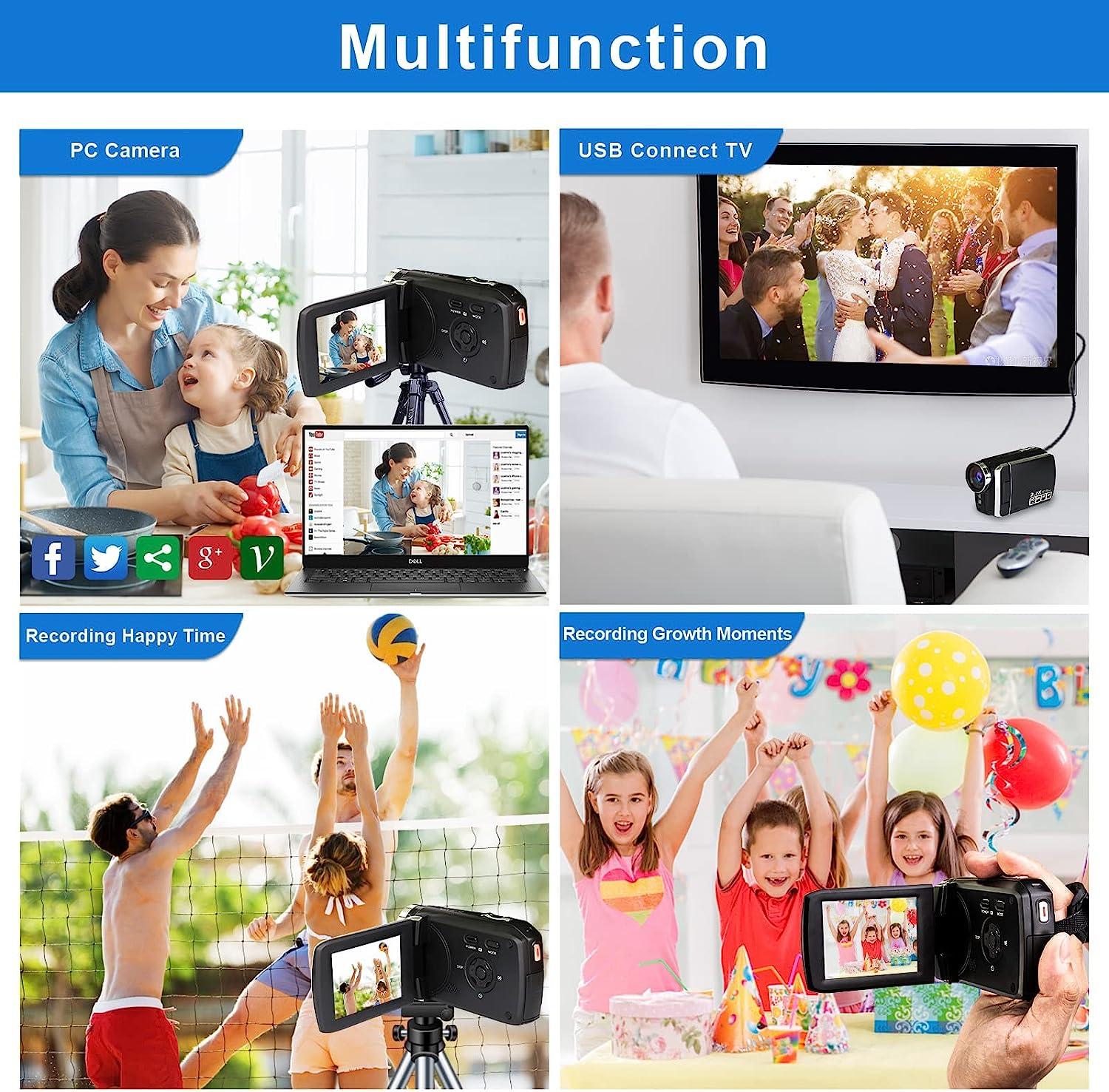 Heegomn Video Camera Camcorder 2.7K 36MP Video Recorder Camera Vlogging Camera for YouTube