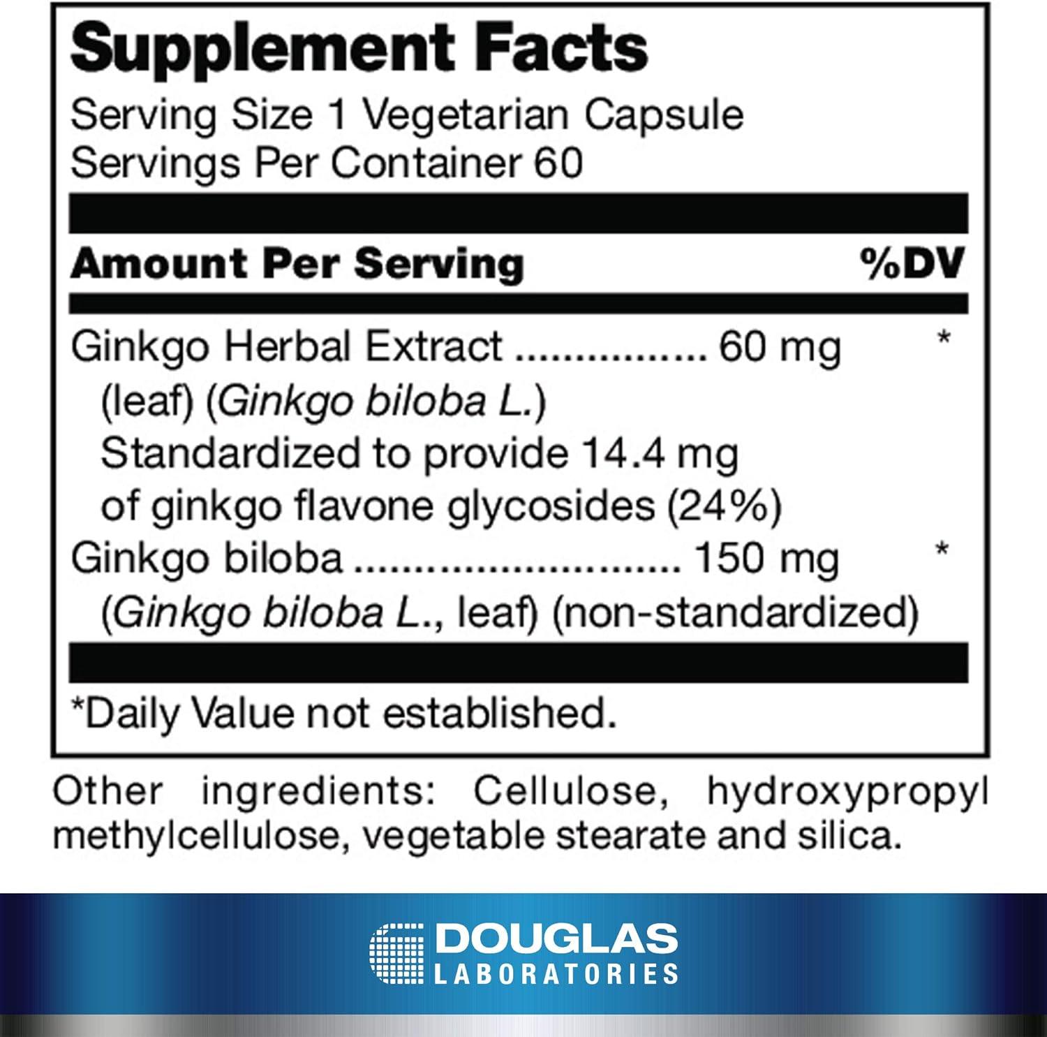 Douglas Laboratories Ginkgo Biloba MaxV Supports Healthy Circulation