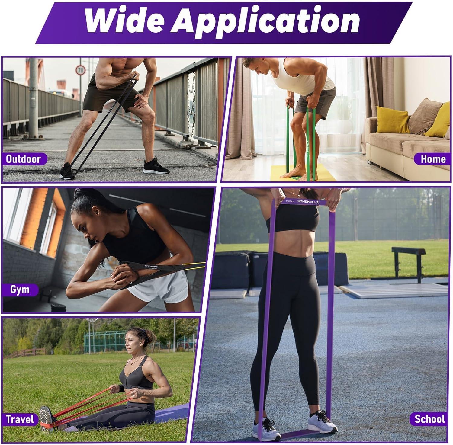 TOMSHOO Pull Up Assist Resistance Exercise Bands for Body