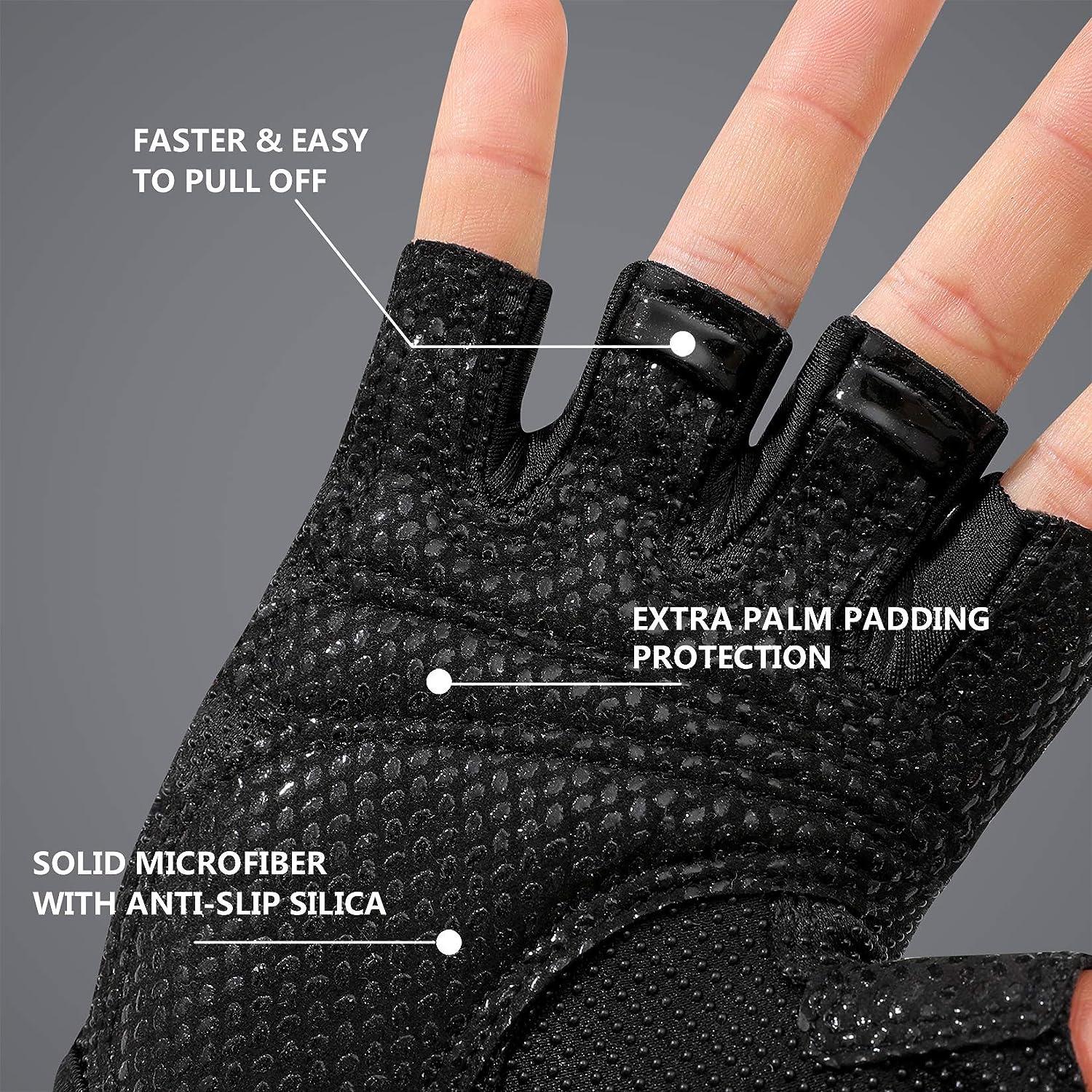 Elevi Fit Workout Gloves For Men & Women, Full Palm Protection Weight Lifting Gloves With Non Slip Silicone Pads Lifting Gloves For Gym Training Exercise Cycling With Adjustable Wrist Closure - View #6