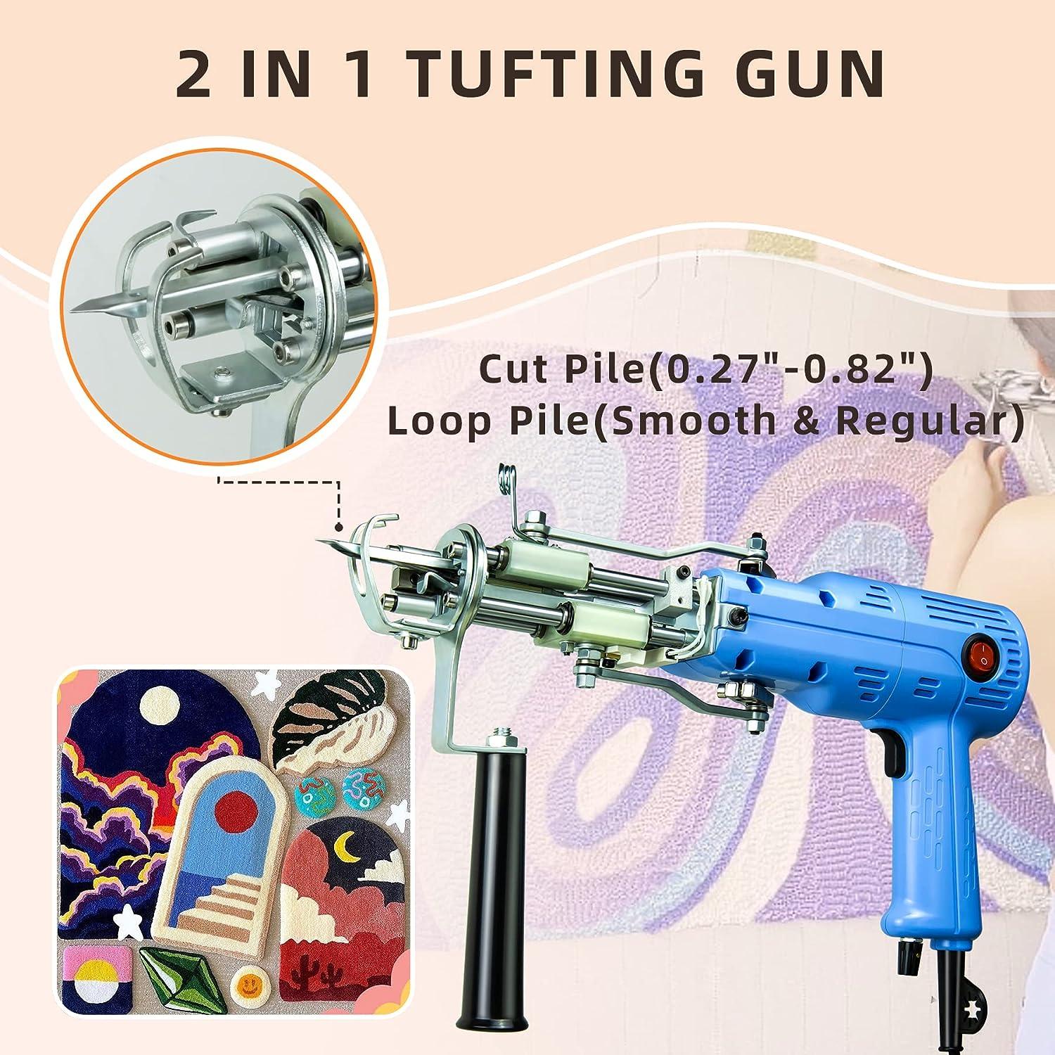 Tufting Gun Upgrade Rug Making Kit Rug Gun 2 in 1 Cut Pile Rug Pile